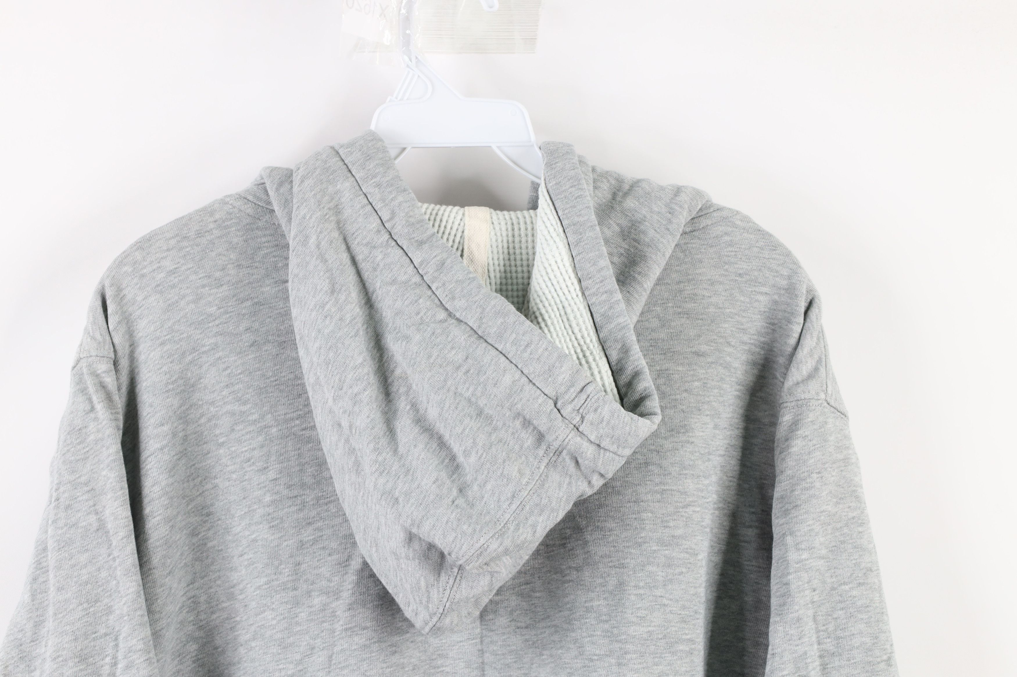 Gap × Vintage Vintage Gap Thermal Waffle Knit Lined Full Zip Hoodie Gray Size US L / EU 52-54 / 3 - 7 Thumbnail