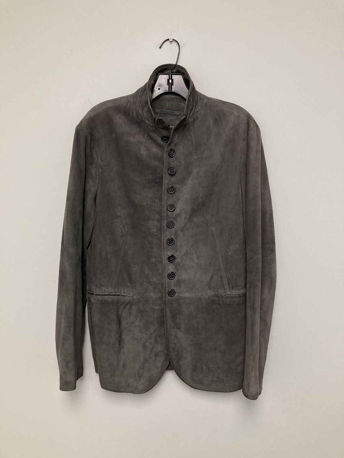 Goat suede Multibutton jacket 48