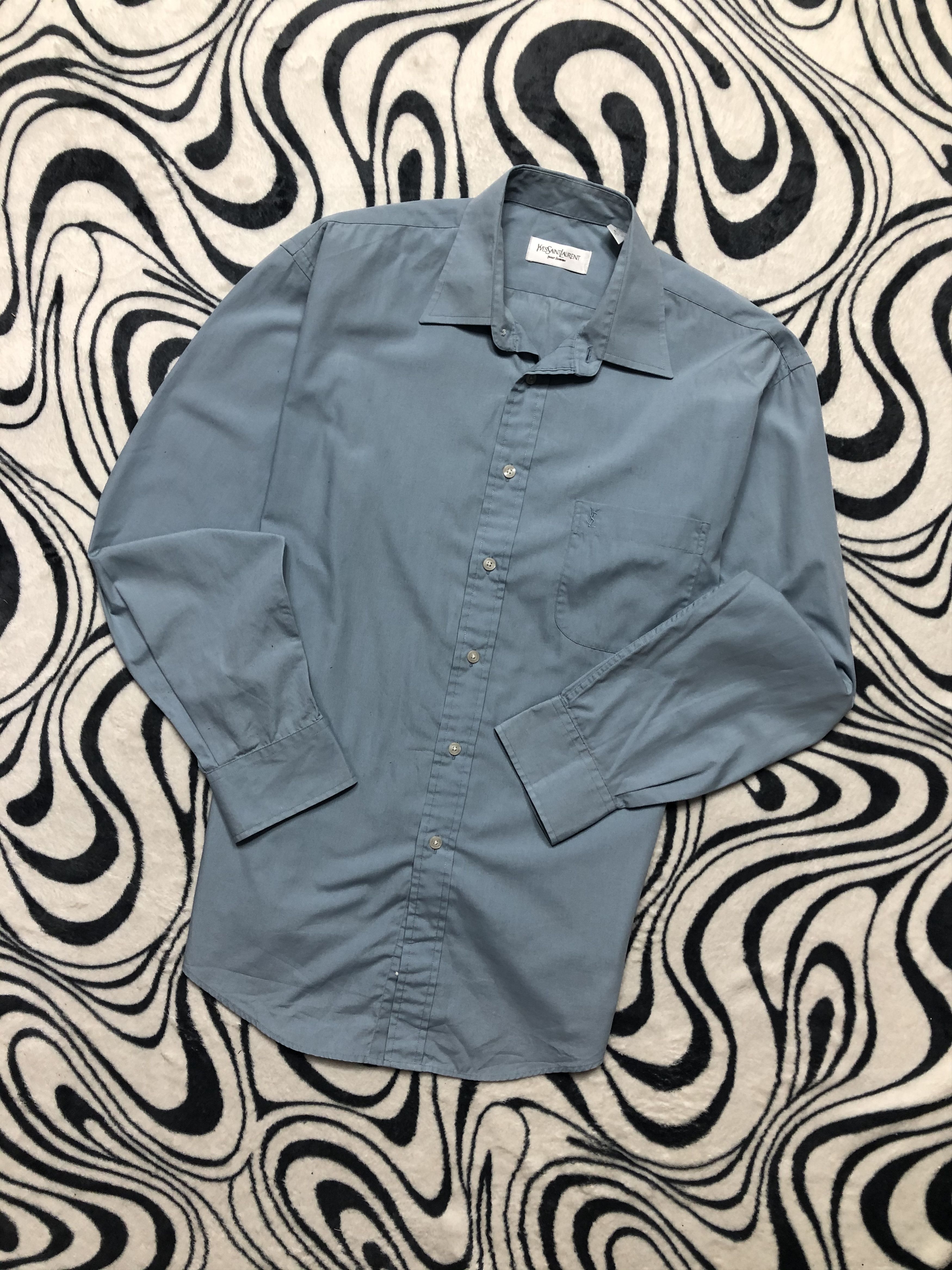 Yves Saint Laurent Yves Saint Laurent YSL Mens Long Sleeve Shirt Size US L / EU 52-54 / 3 - 1 Thumbnail