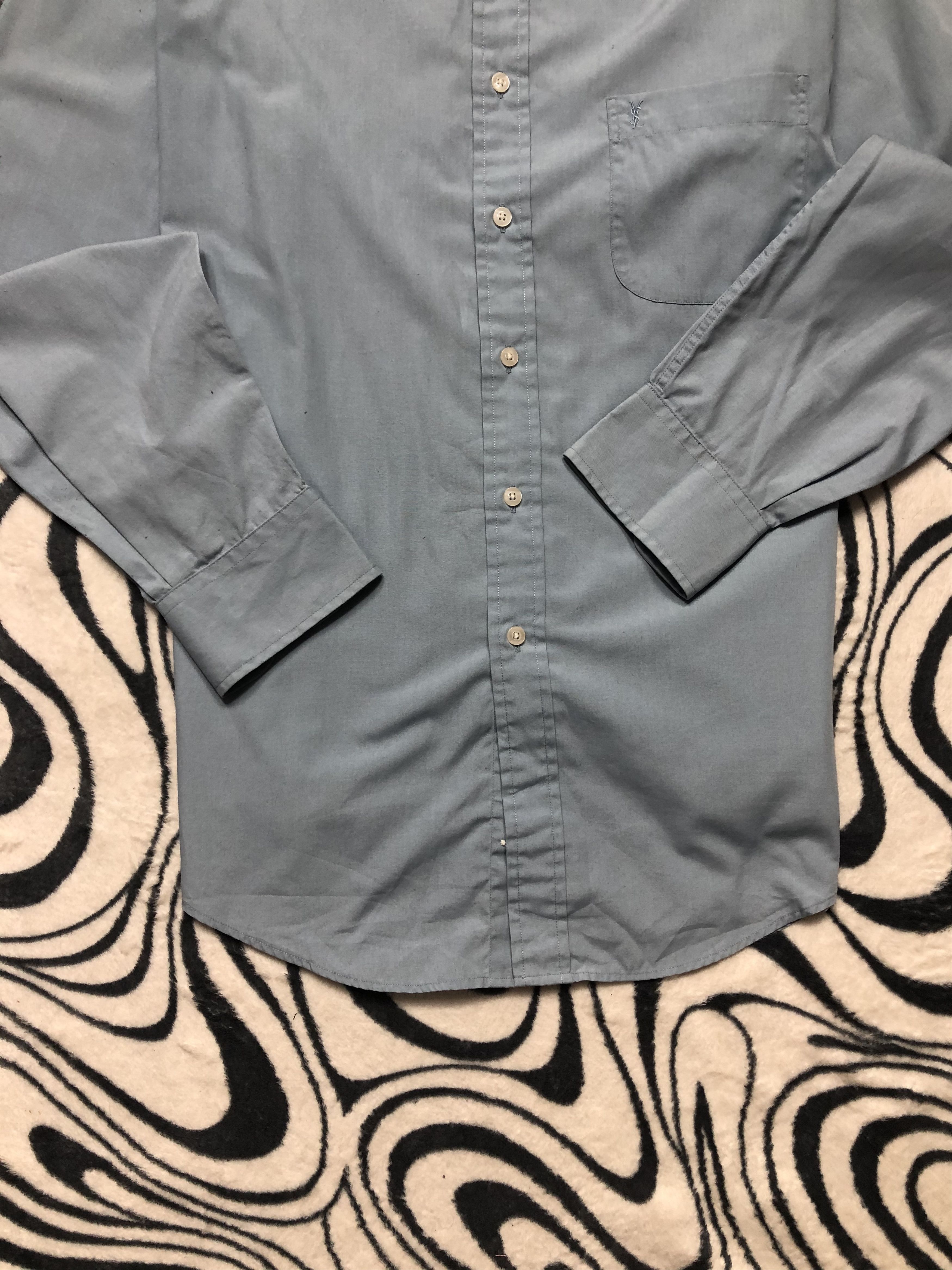 Yves Saint Laurent Yves Saint Laurent YSL Mens Long Sleeve Shirt Size US L / EU 52-54 / 3 - 3 Thumbnail