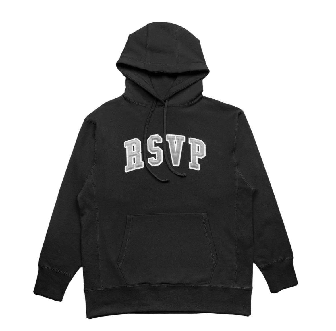 RSVP Gallery Collegiate Hooded Sweatshirt - Large - Black