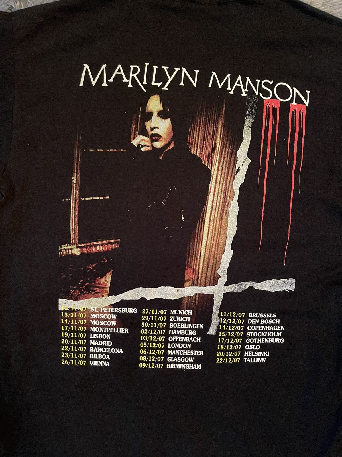 Band Tees × Marilyn Manson × Vintage Marilyn Manson 2007 vintage Y2K tour t-shirt Size US M / EU 48-50 / 2 - 6 Thumbnail