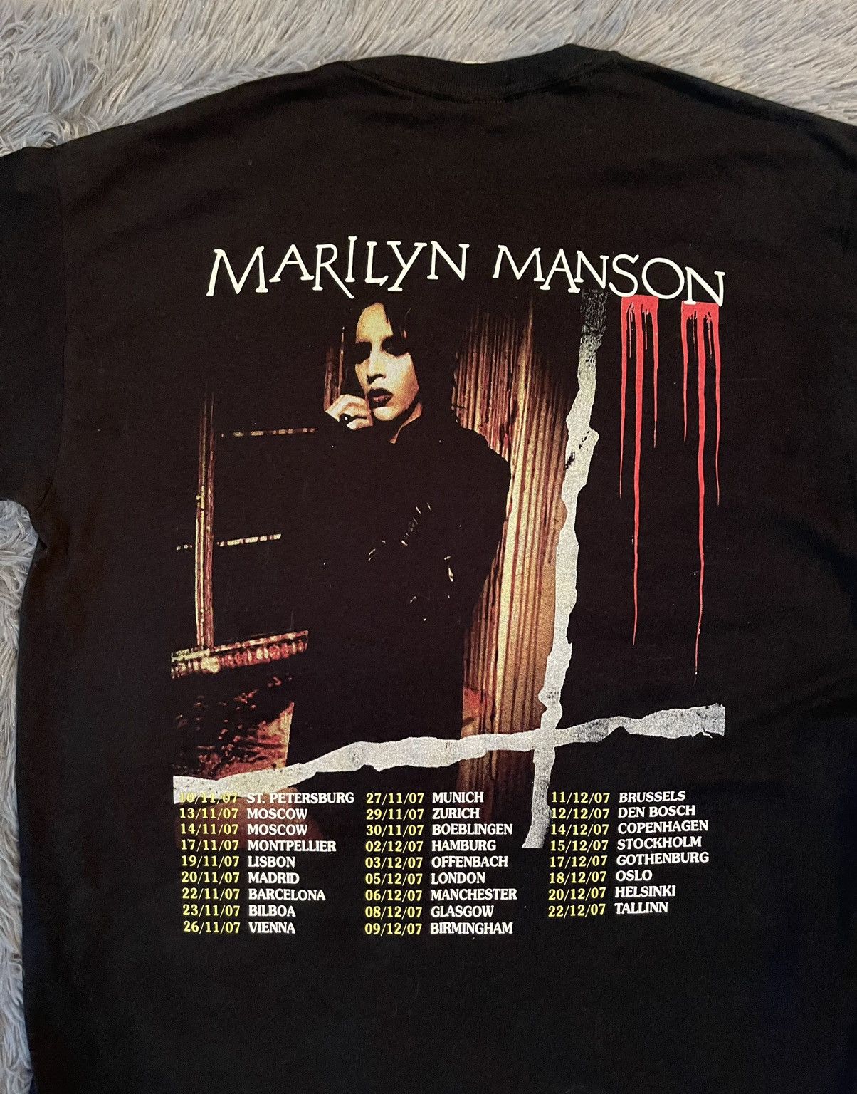 Band Tees × Marilyn Manson × Vintage Marilyn Manson 2007 vintage Y2K tour t-shirt Size US M / EU 48-50 / 2 - 5 Thumbnail