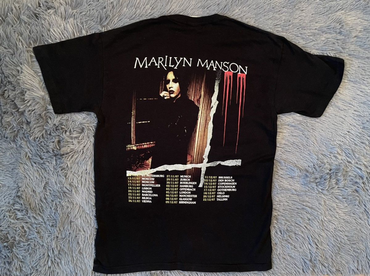 Band Tees × Marilyn Manson × Vintage Marilyn Manson 2007 vintage Y2K tour t-shirt Size US M / EU 48-50 / 2 - 1 Thumbnail