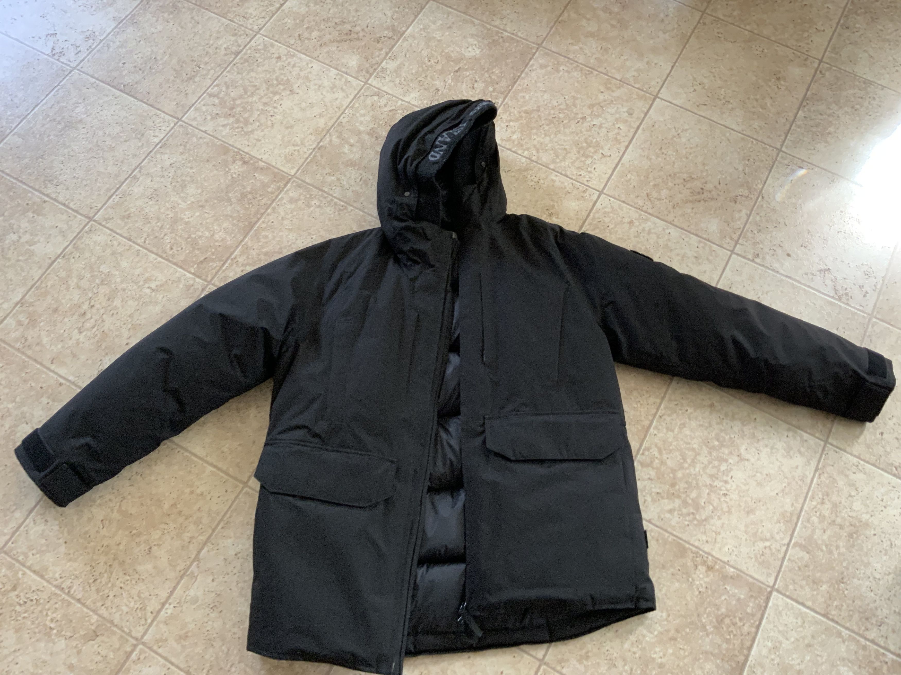 Stone Island Heavy Black Puffer Jacket Coat