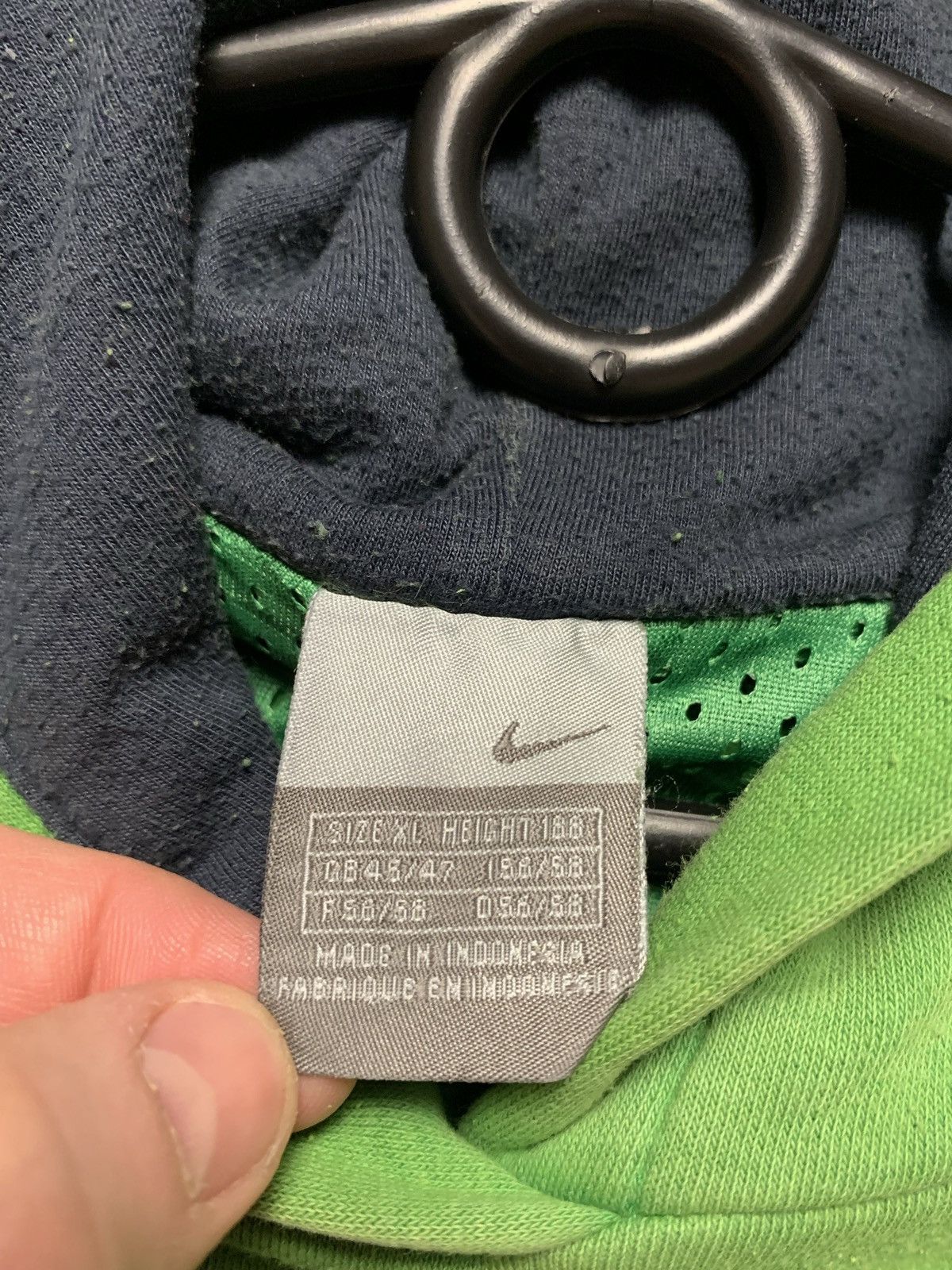 Nike × Vintage Vintage Nike hoodie big logo green size XL Size US XL / EU 56 / 4 - 8 Thumbnail