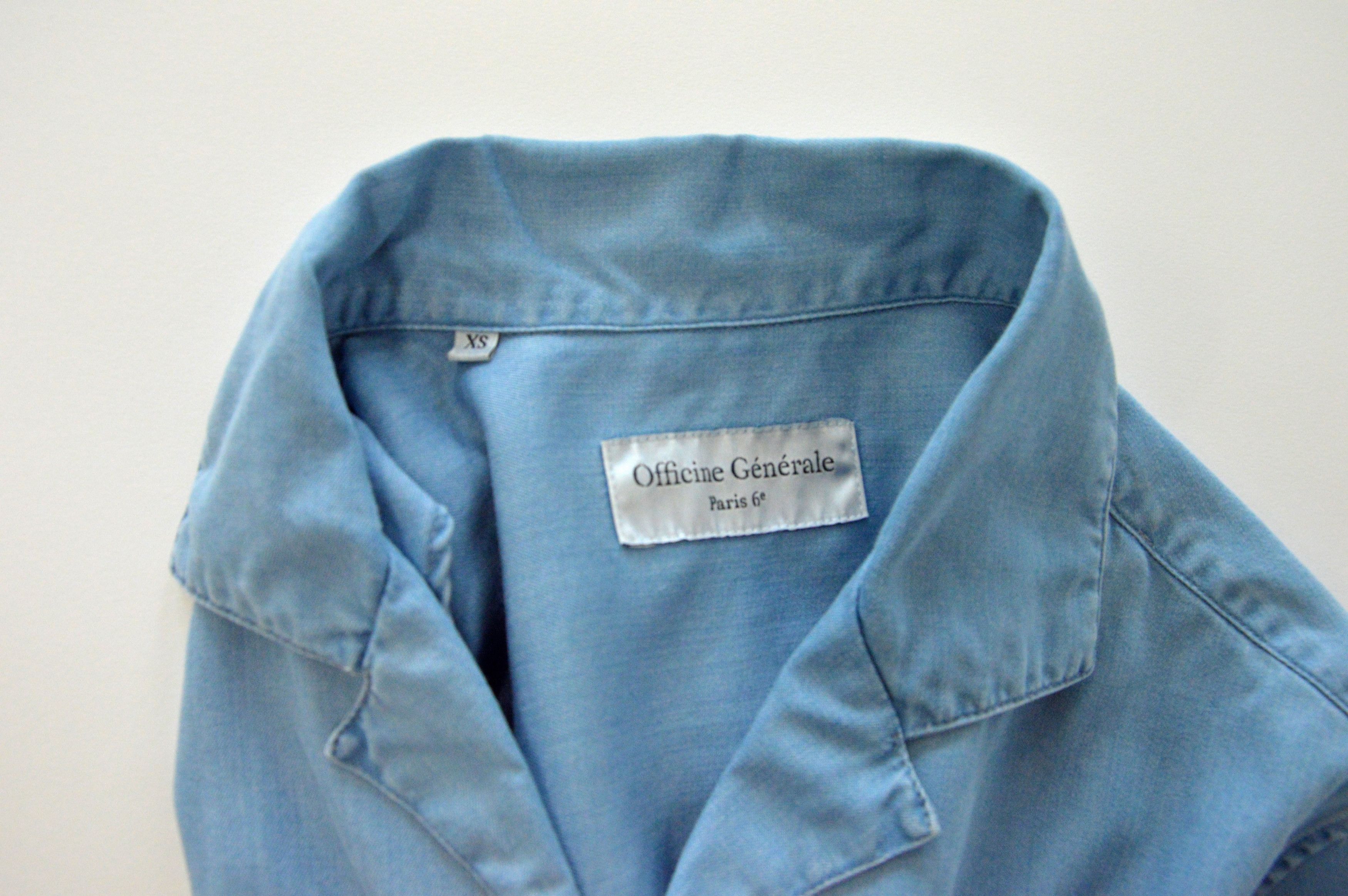 Officine Generale Eren Camp-Collar Lyocell Shirt Size US XS / EU 42 / 0 - 3 Thumbnail