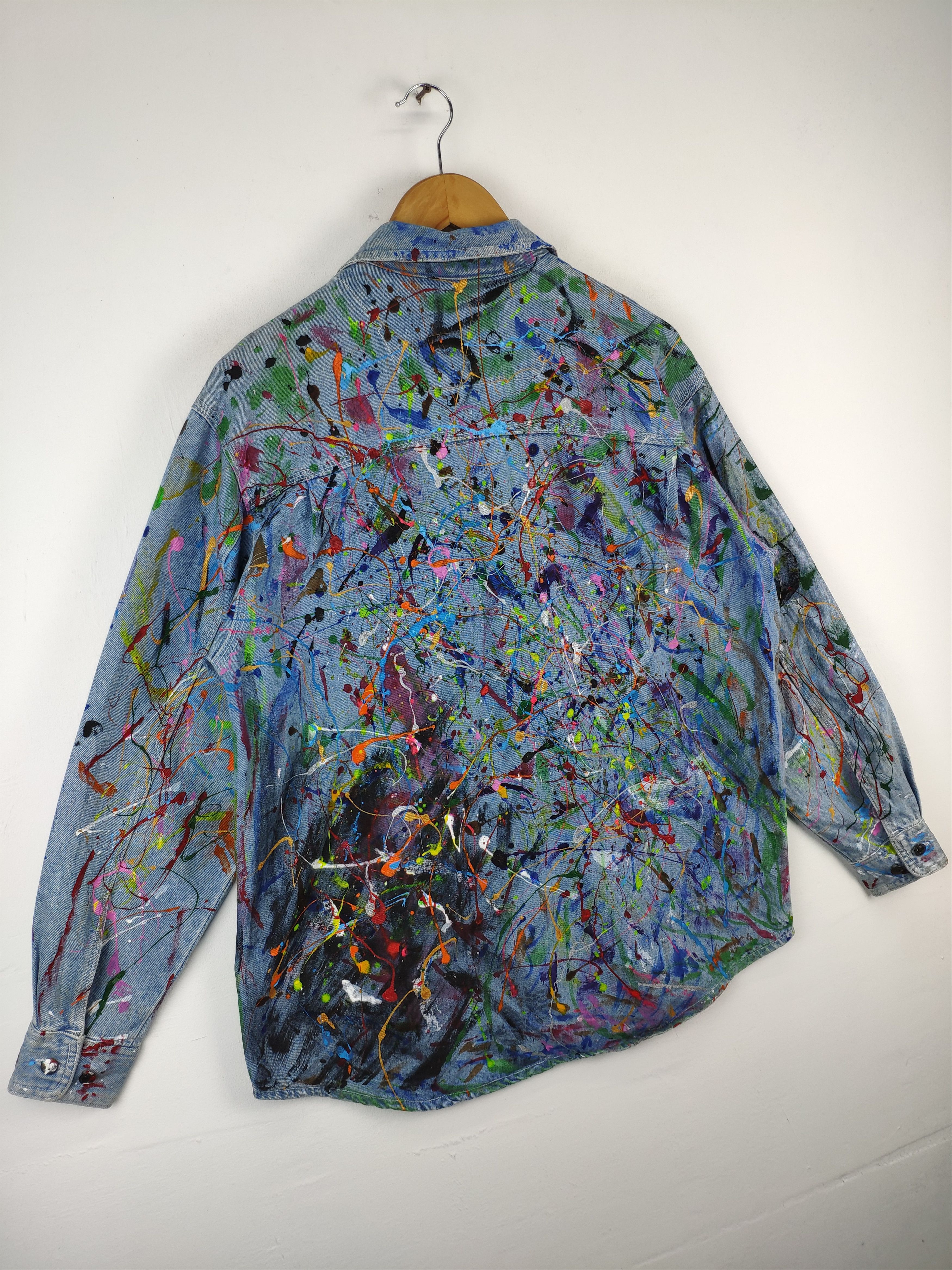 Other Splatter Paint Denim Jacket Custom Made Kapital Style Size US M / EU 48-50 / 2 - 19 Thumbnail