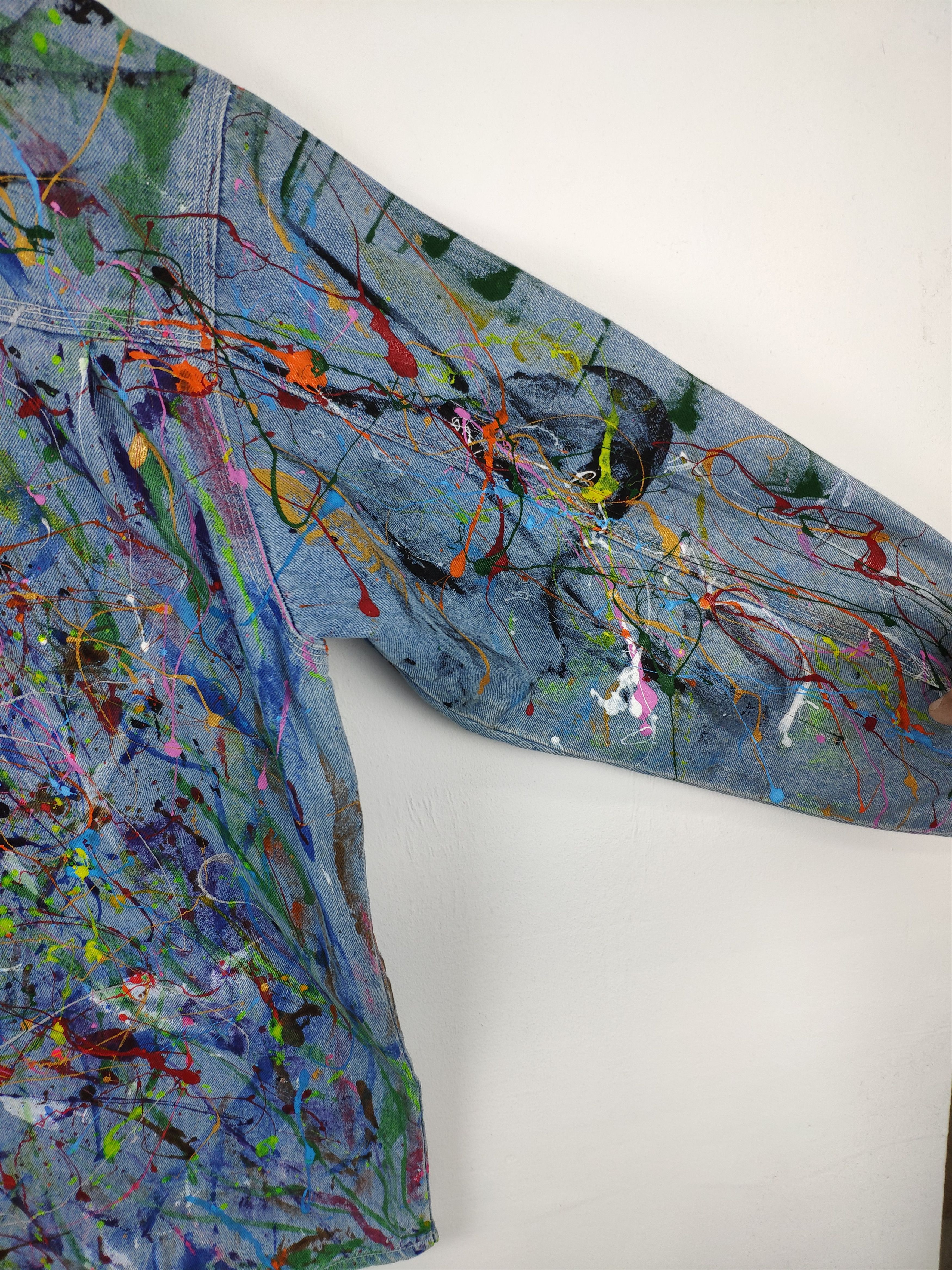 Other Splatter Paint Denim Jacket Custom Made Kapital Style Size US M / EU 48-50 / 2 - 22 Thumbnail