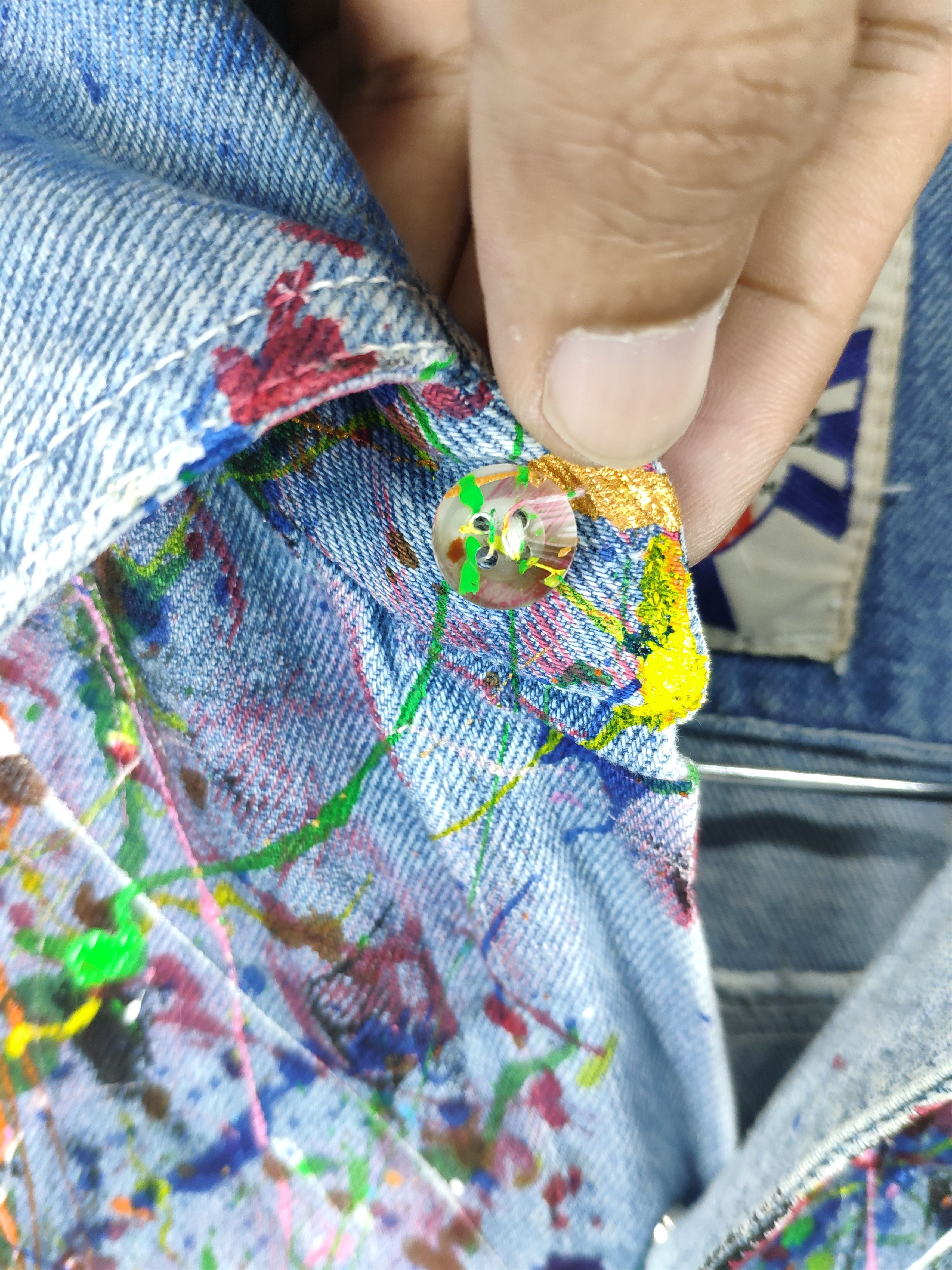 Other Splatter Paint Denim Jacket Custom Made Kapital Style Size US M / EU 48-50 / 2 - 13 Thumbnail