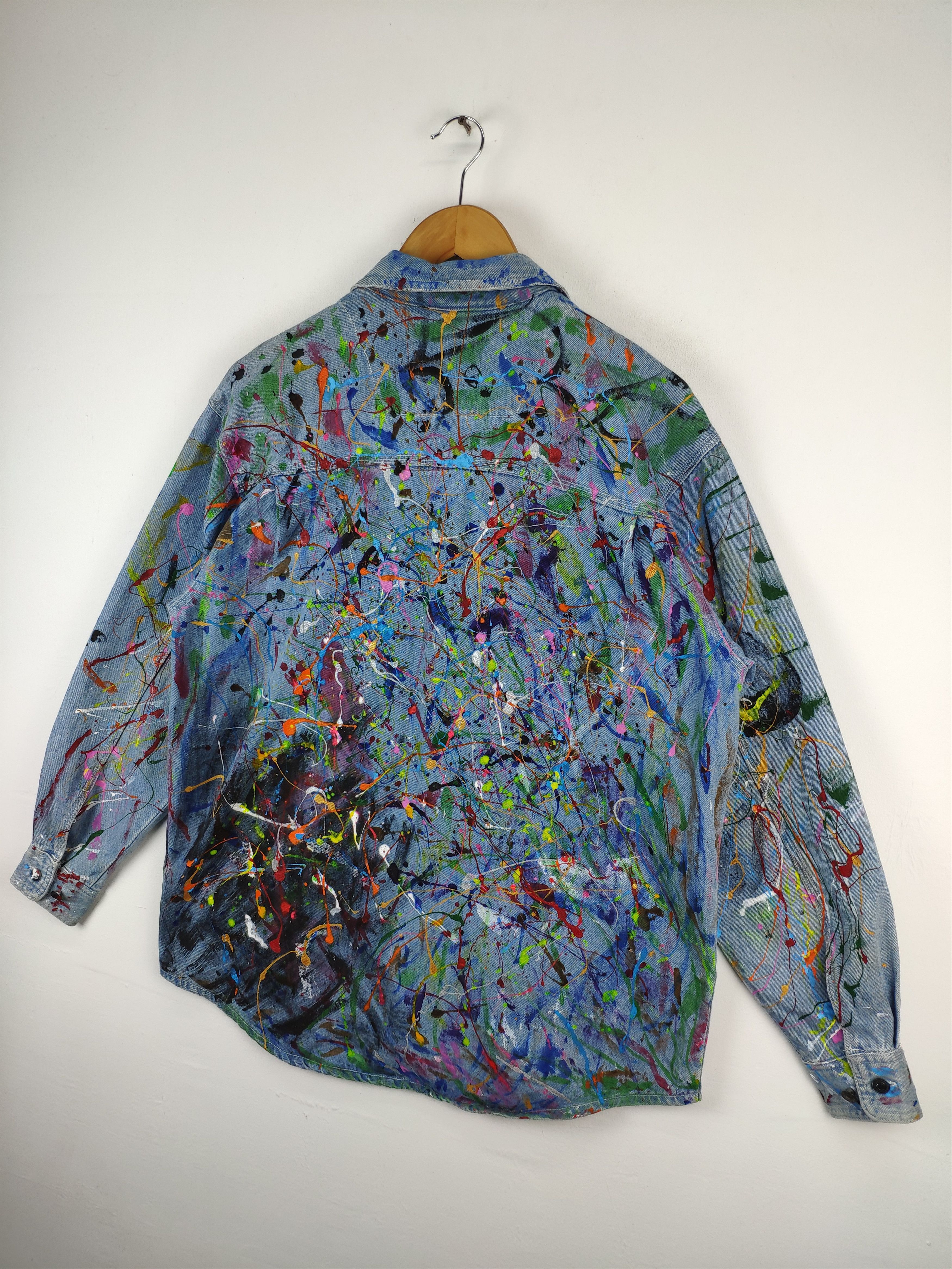 Other Splatter Paint Denim Jacket Custom Made Kapital Style Size US M / EU 48-50 / 2 - 18 Thumbnail