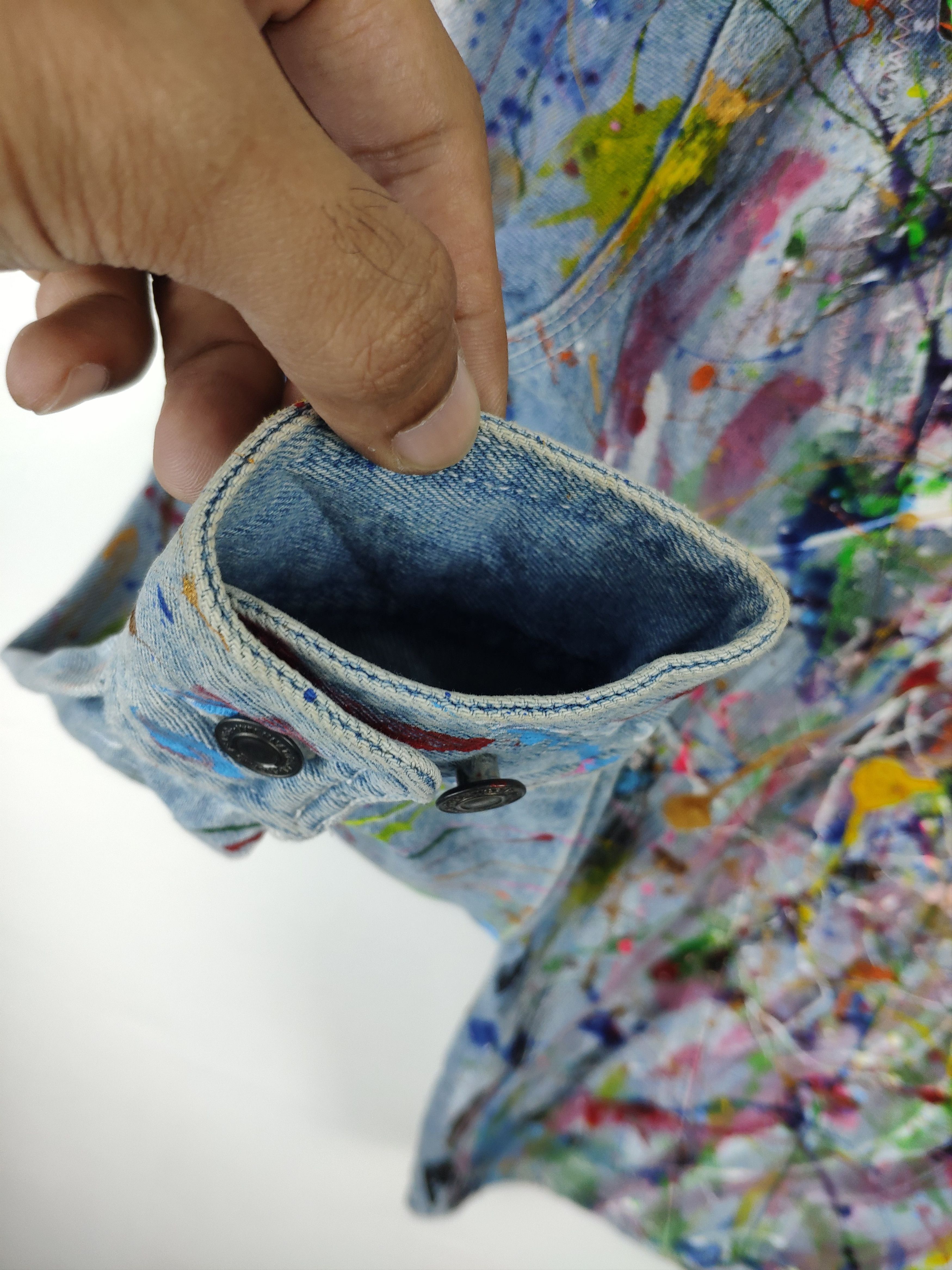Other Splatter Paint Denim Jacket Custom Made Kapital Style Size US M / EU 48-50 / 2 - 8 Thumbnail