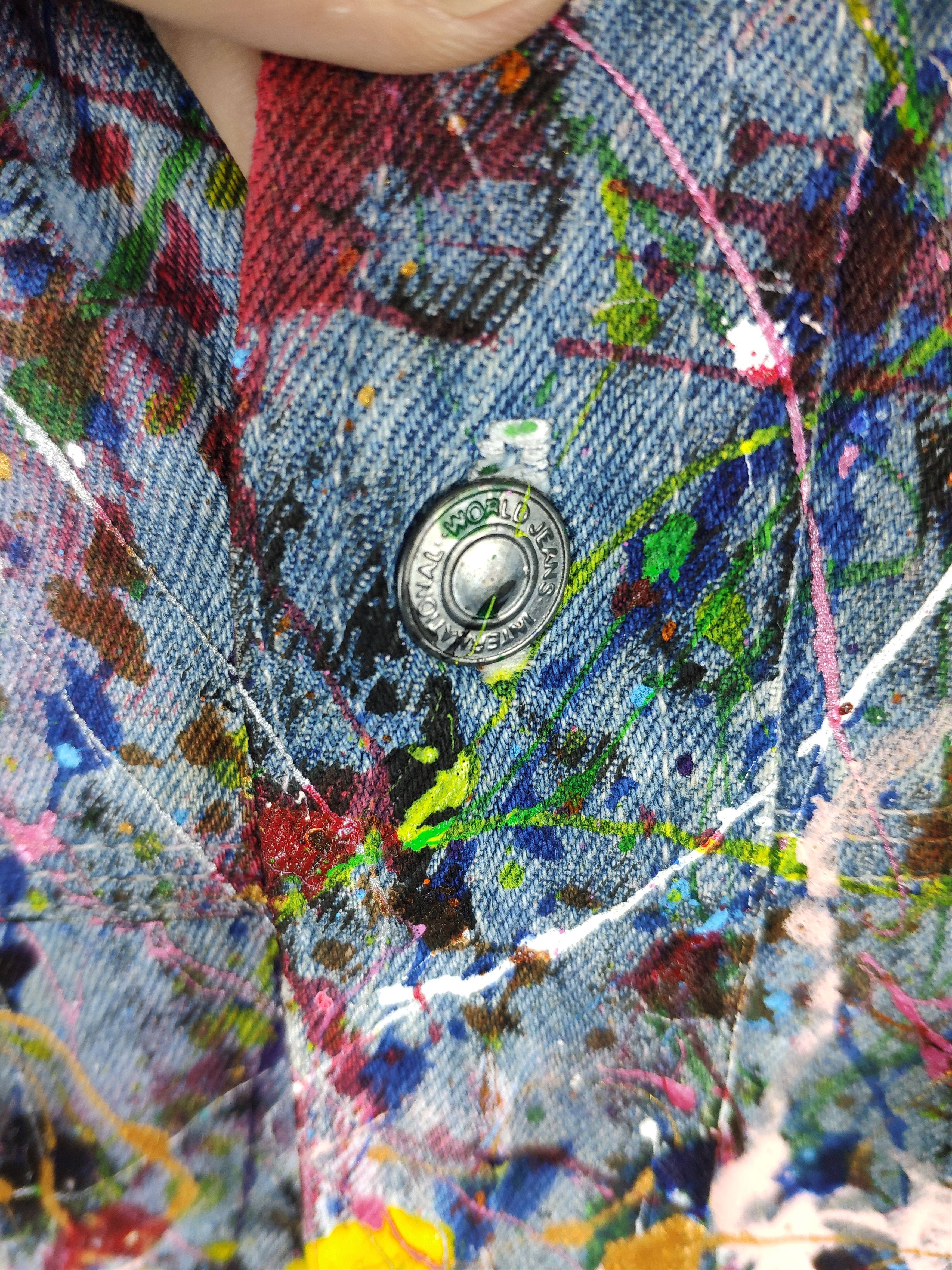 Other Splatter Paint Denim Jacket Custom Made Kapital Style Size US M / EU 48-50 / 2 - 14 Thumbnail