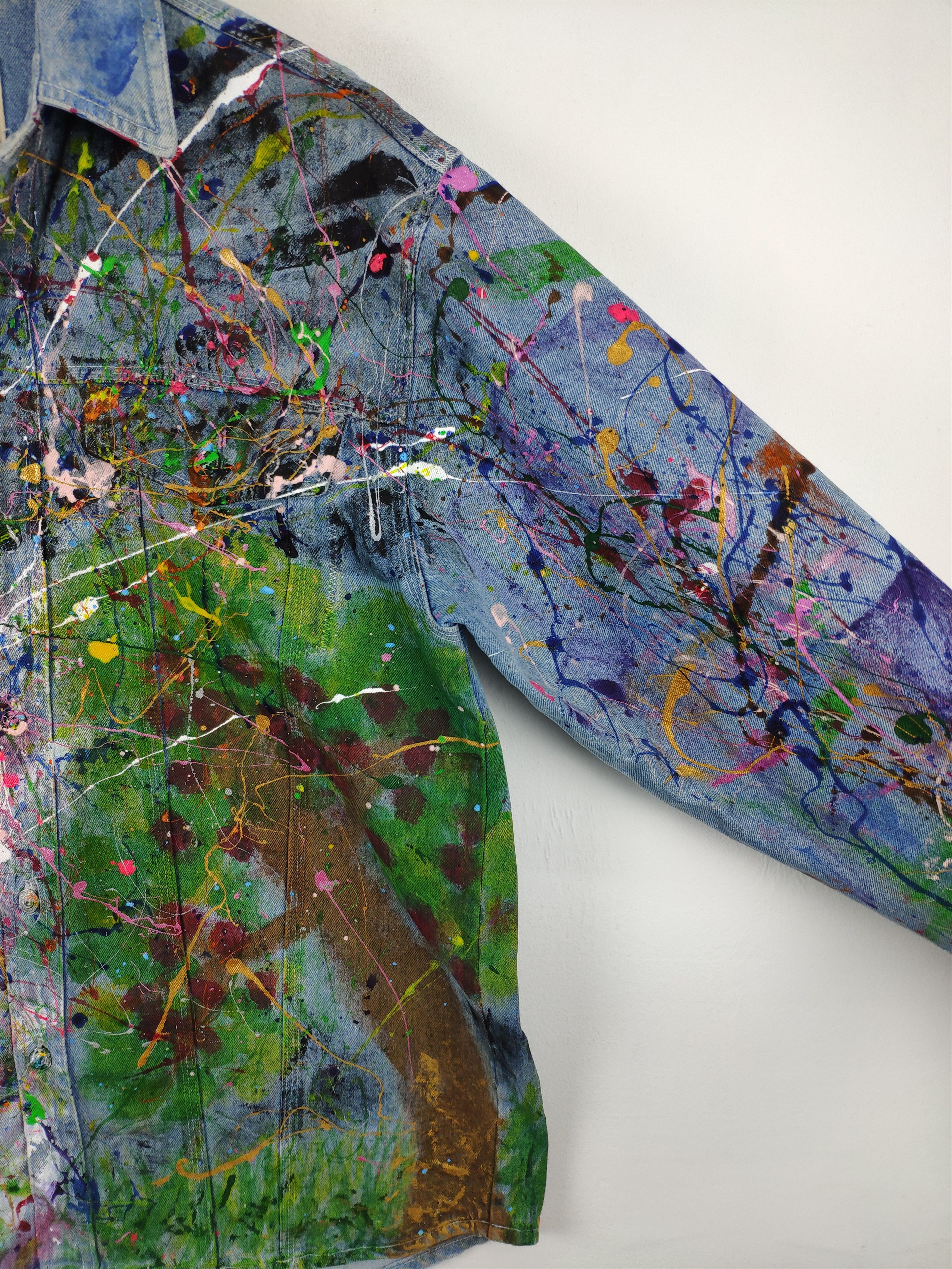 Other Splatter Paint Denim Jacket Custom Made Kapital Style Size US M / EU 48-50 / 2 - 11 Thumbnail