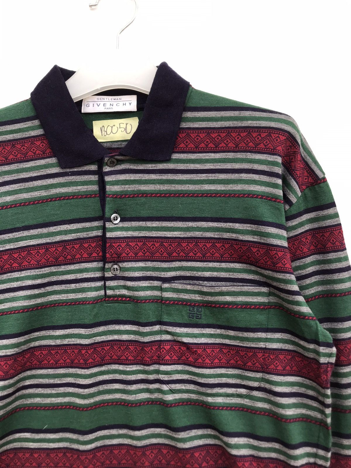 Givenchy Vintage Givenchy Polo Stripe Size US M / EU 48-50 / 2 - 3 Thumbnail