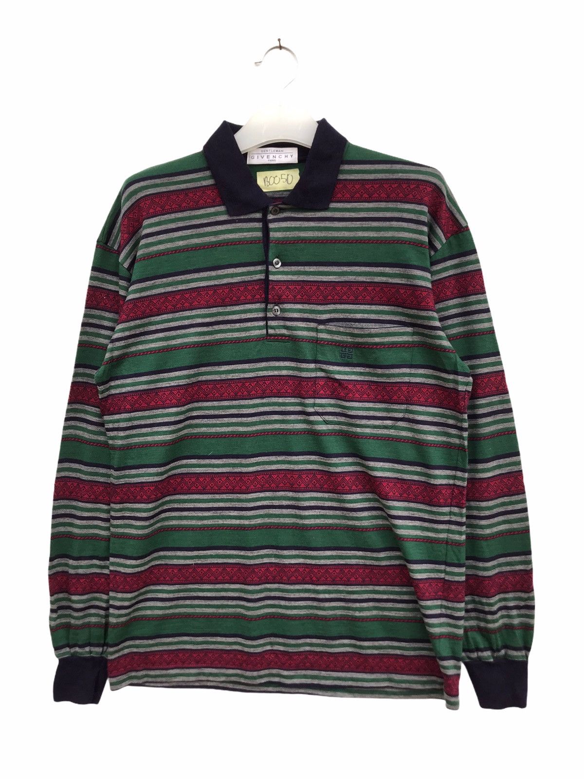Givenchy Vintage Givenchy Polo Stripe Size US M / EU 48-50 / 2 - 1 Thumbnail