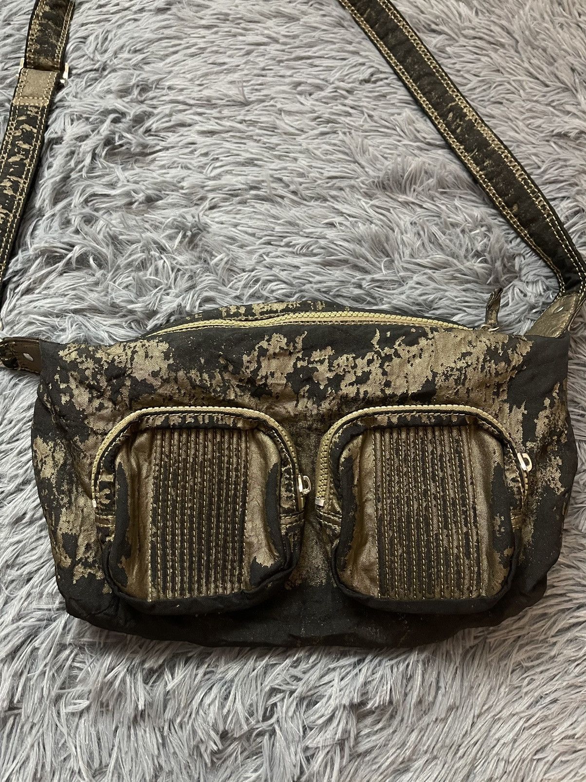 Vintage Kipling Y2K avant garde military canvas bag Size ONE SIZE - 4 Thumbnail