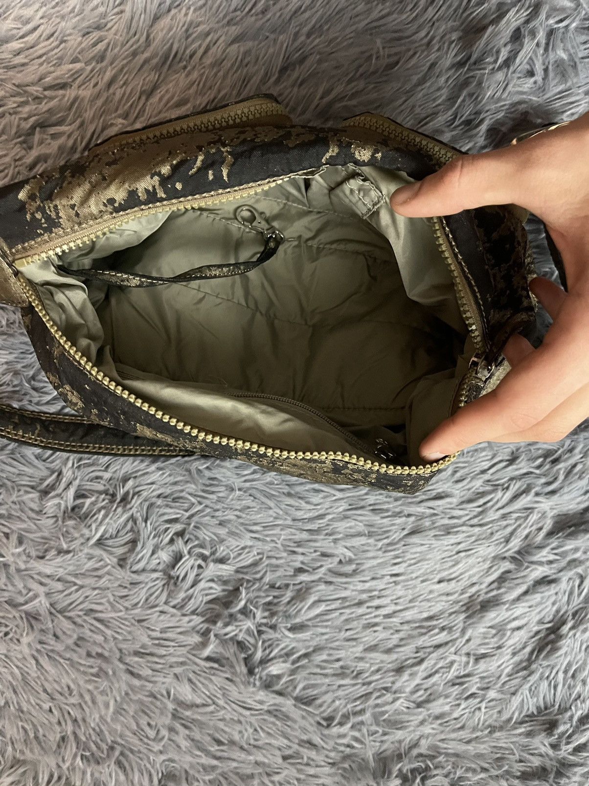 Vintage Kipling Y2K avant garde military canvas bag Size ONE SIZE - 7 Thumbnail