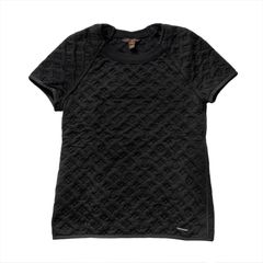 Louis Vuitton Gold Logo Dark Brown Monogram Mix Black Polo Shirt - Tagotee