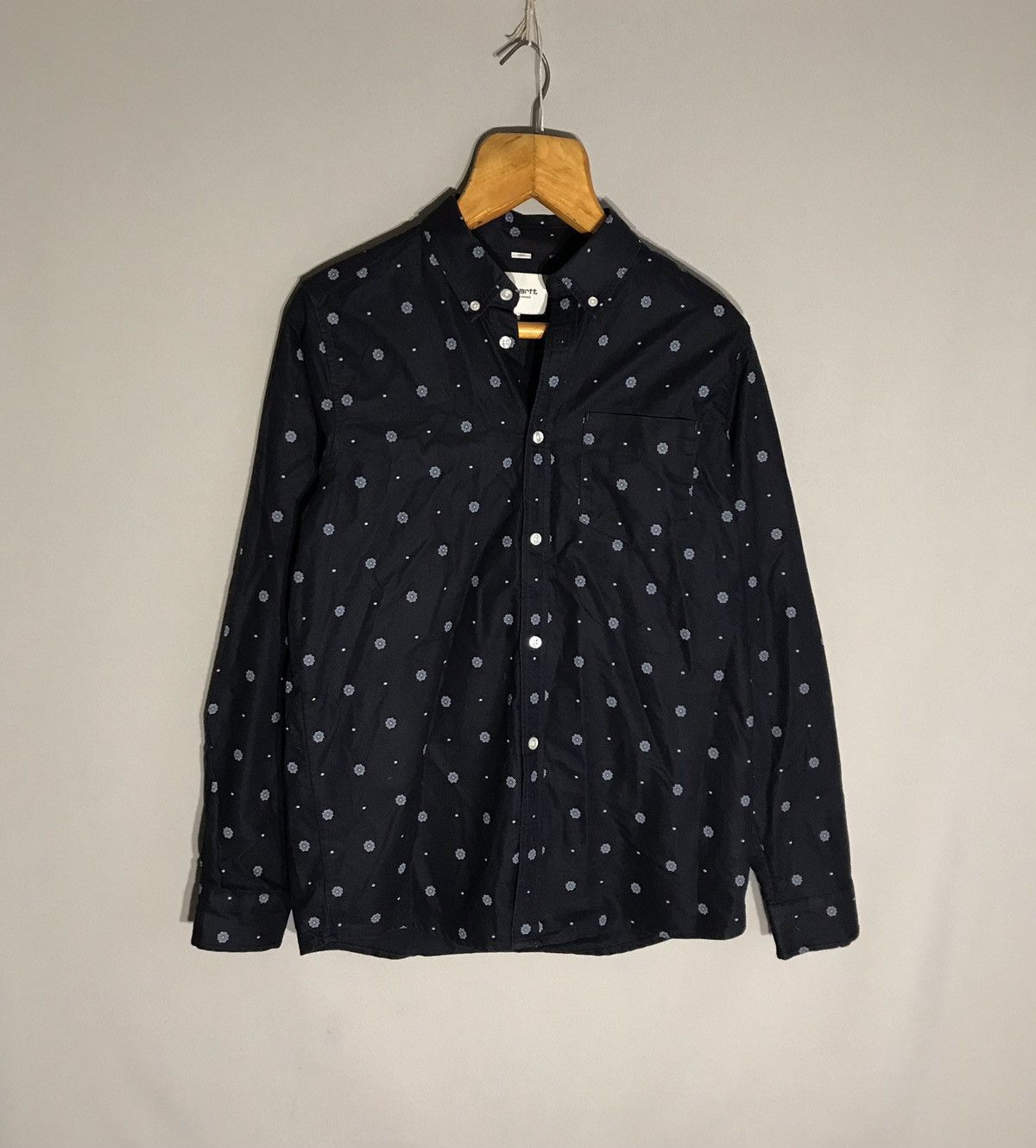 Carhartt CARHARTT Fleming Deep Blue Full Print Paisley Shirt Size US M / EU 48-50 / 2 - 1 Thumbnail