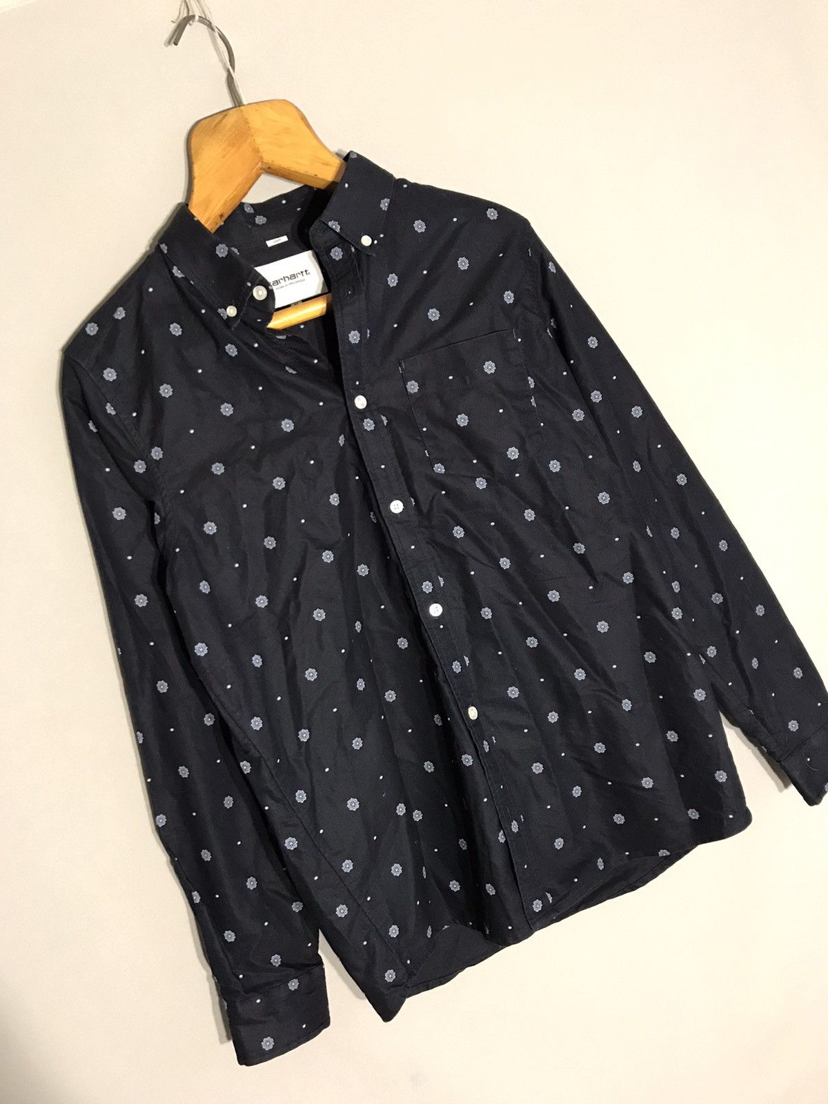 Carhartt CARHARTT Fleming Deep Blue Full Print Paisley Shirt Size US M / EU 48-50 / 2 - 5 Thumbnail