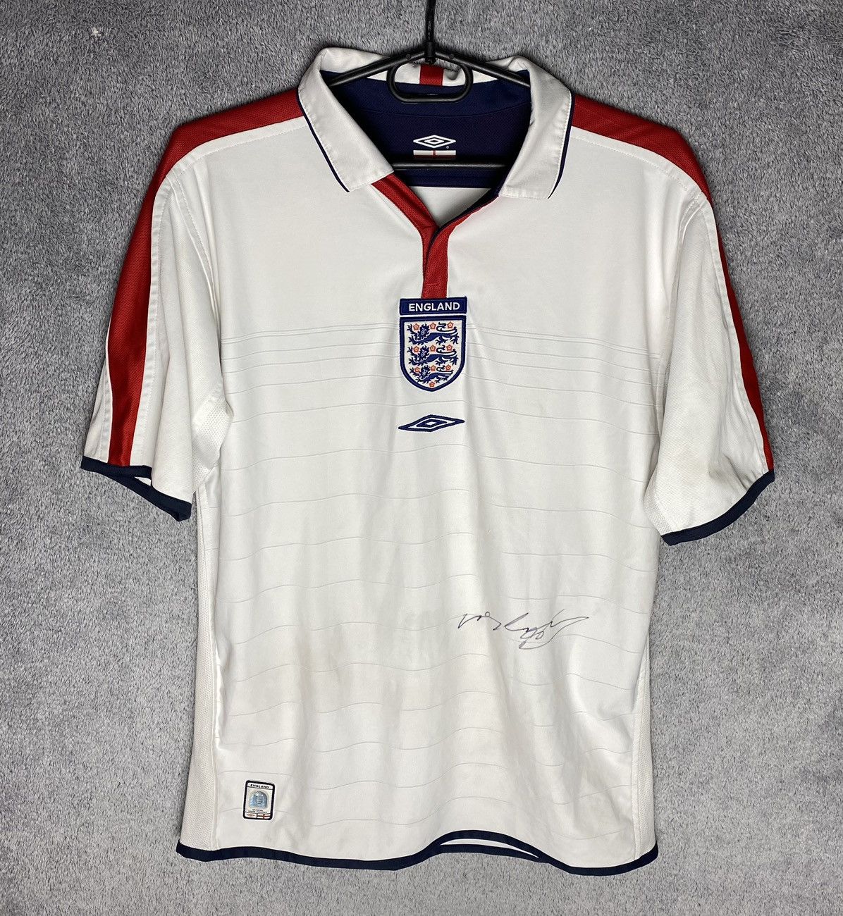Maillot De Foot Vintage Umbro - Angleterre Extérieur (rouge) - Taille S Homme - Très Bon état