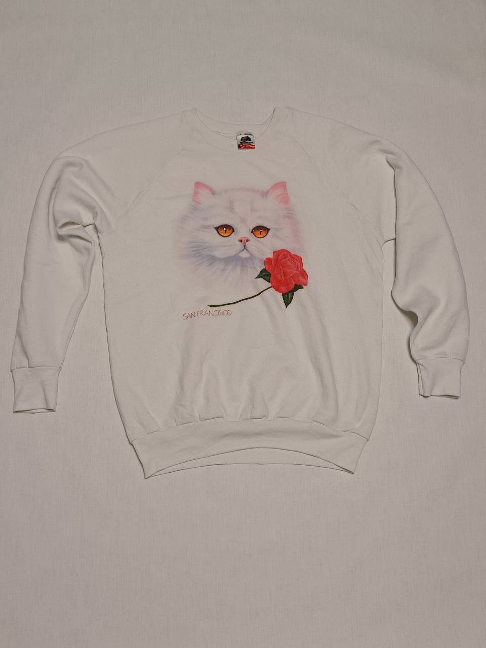 Fruit Of The Loom Vintage rare made in USA big logo cat fruit of the loom Size L / US 10 / IT 46 - 1 Thumbnail