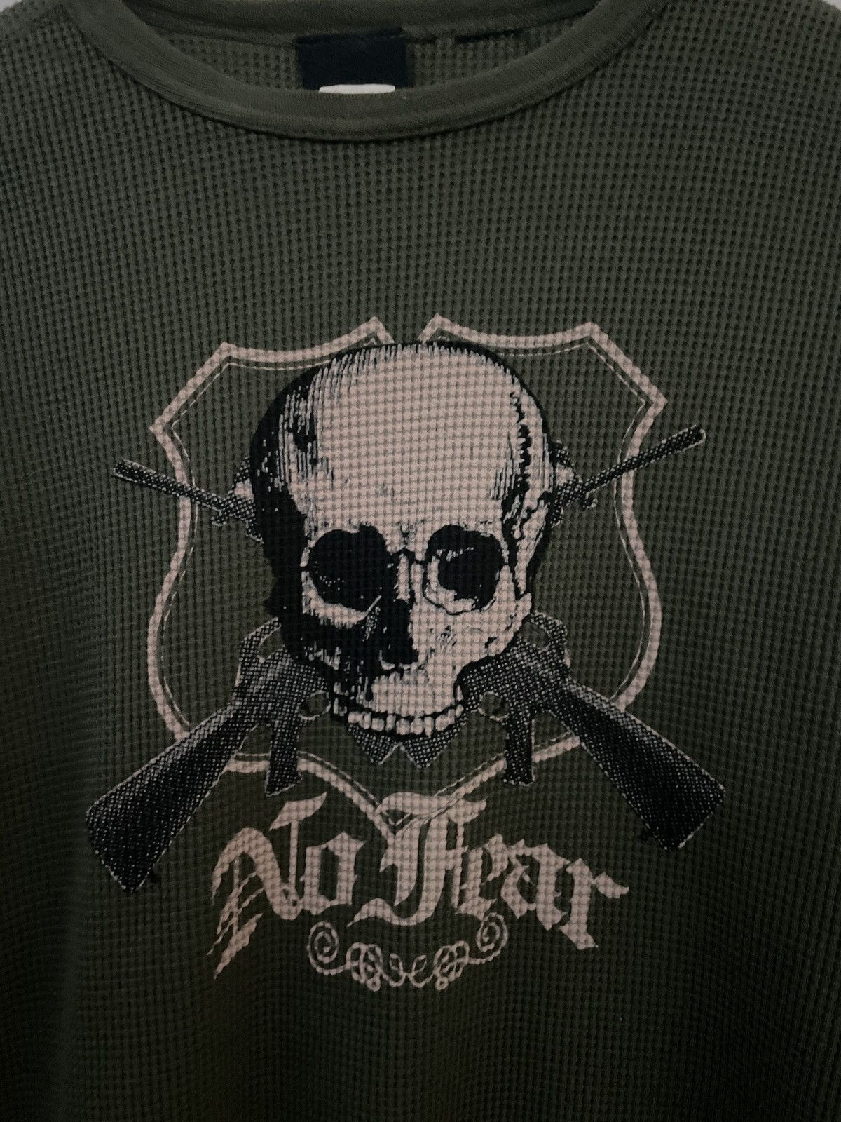 No Fear × Vintage Vintage Y2K Skull Long Sleeve Tee Size US M / EU 48-50 / 2 - 2 Thumbnail
