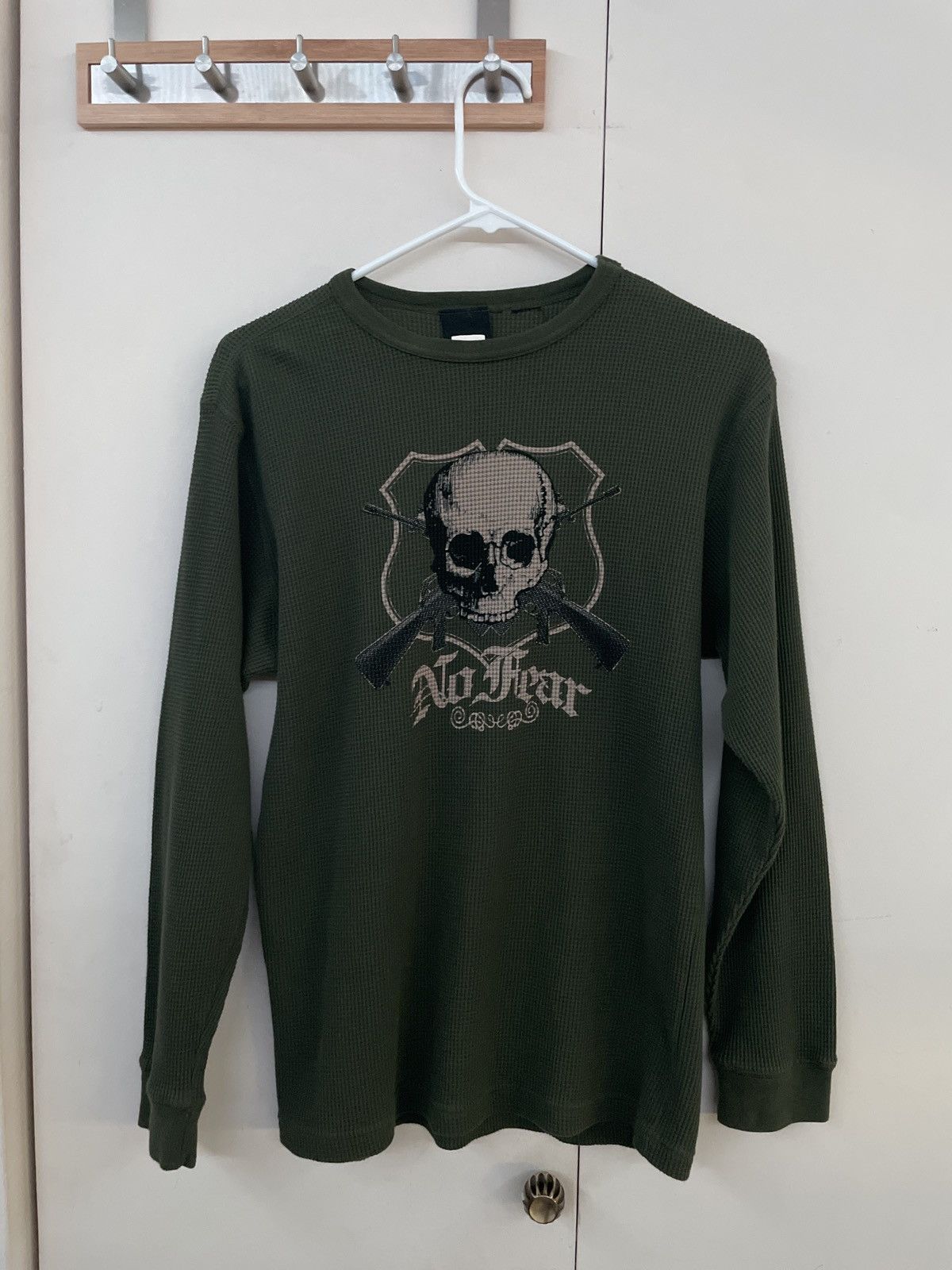 No Fear × Vintage Vintage Y2K Skull Long Sleeve Tee Size US M / EU 48-50 / 2 - 1 Thumbnail