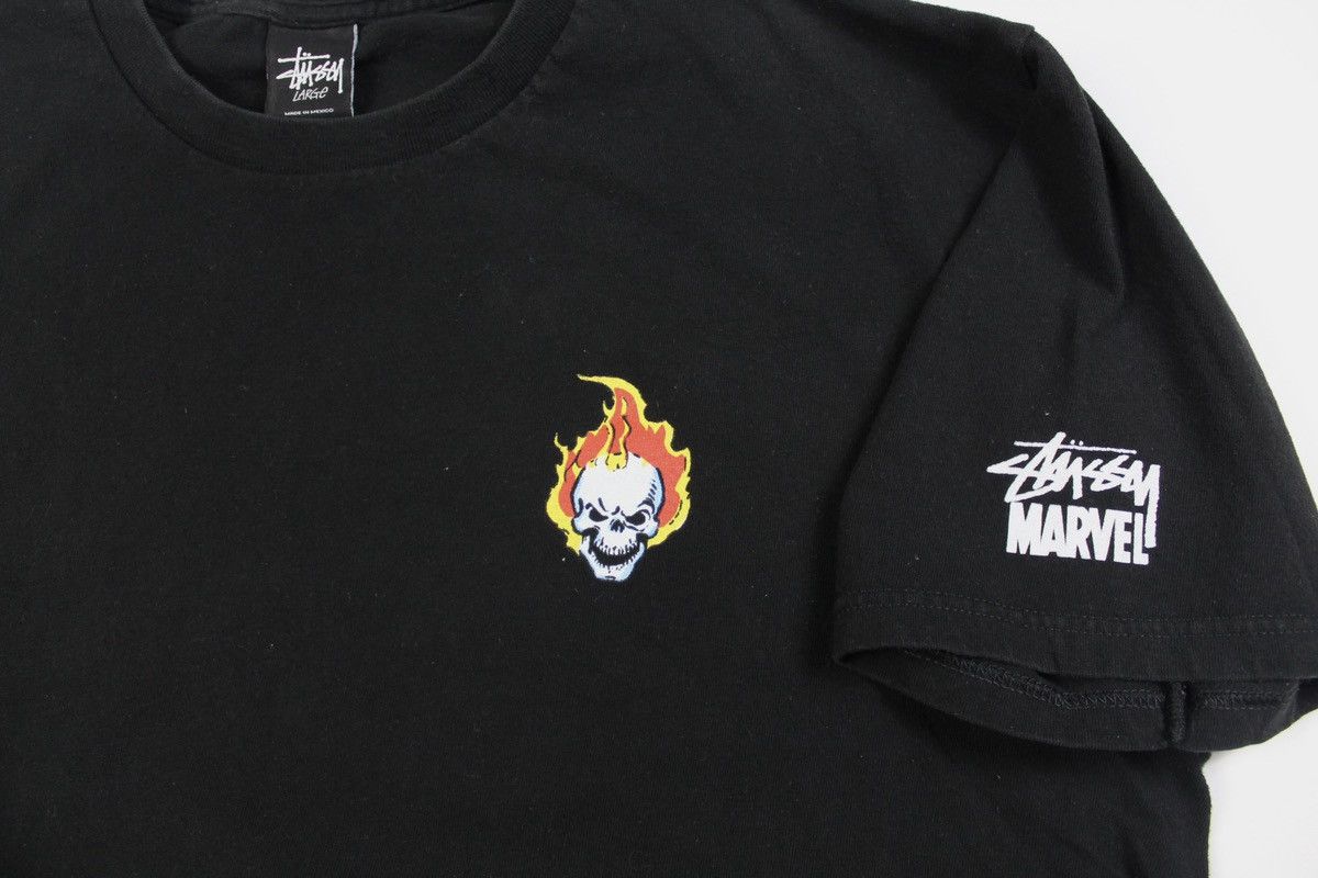 Marvel Comics × Stussy Stussy x Marvel Ghost Rider Black T-shirt