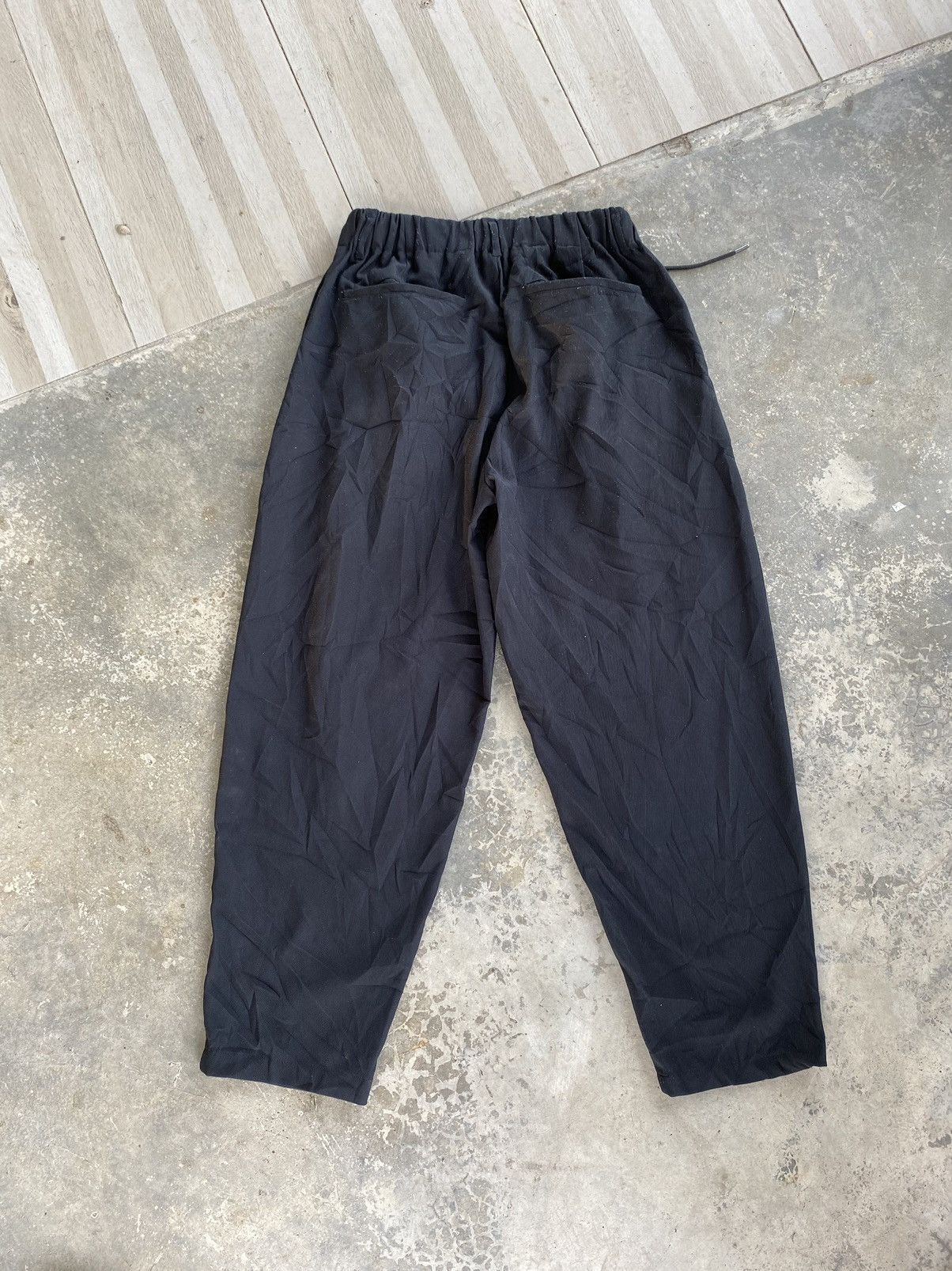 Japanese Brand × Vintage Japanese Brand Yohji Yamamoto Vibes Black Wide Casual Pants Size 29" - 6 Thumbnail