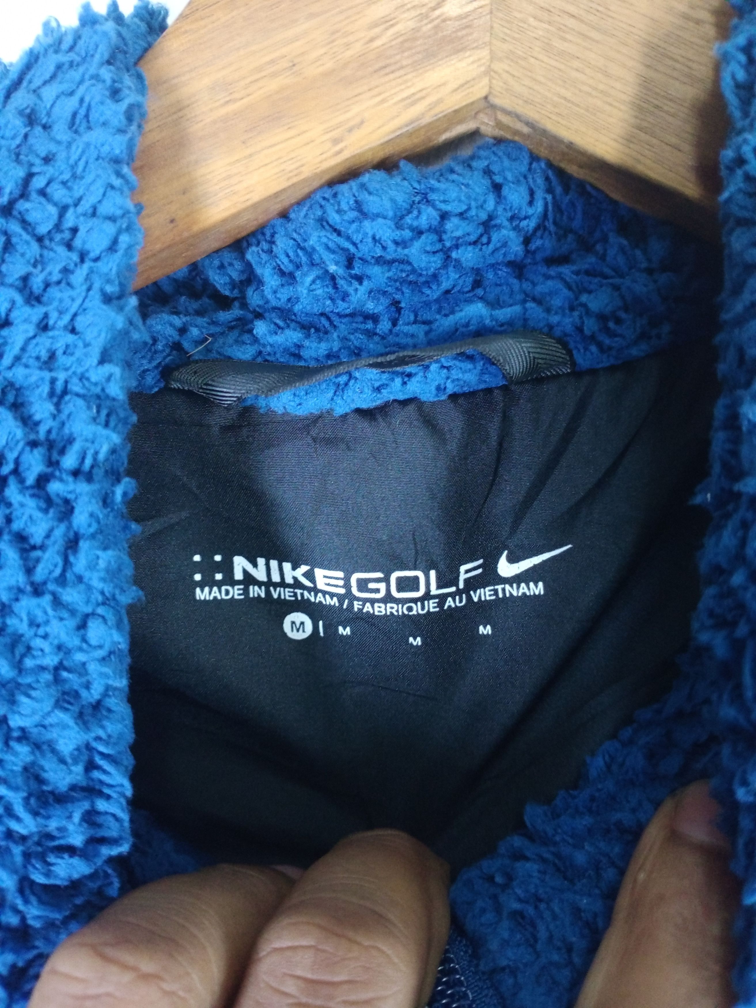 Nike × Vintage Vintage Nike Golf Sherpa Fleece Jacket Size US M / EU 48-50 / 2 - 2 Thumbnail