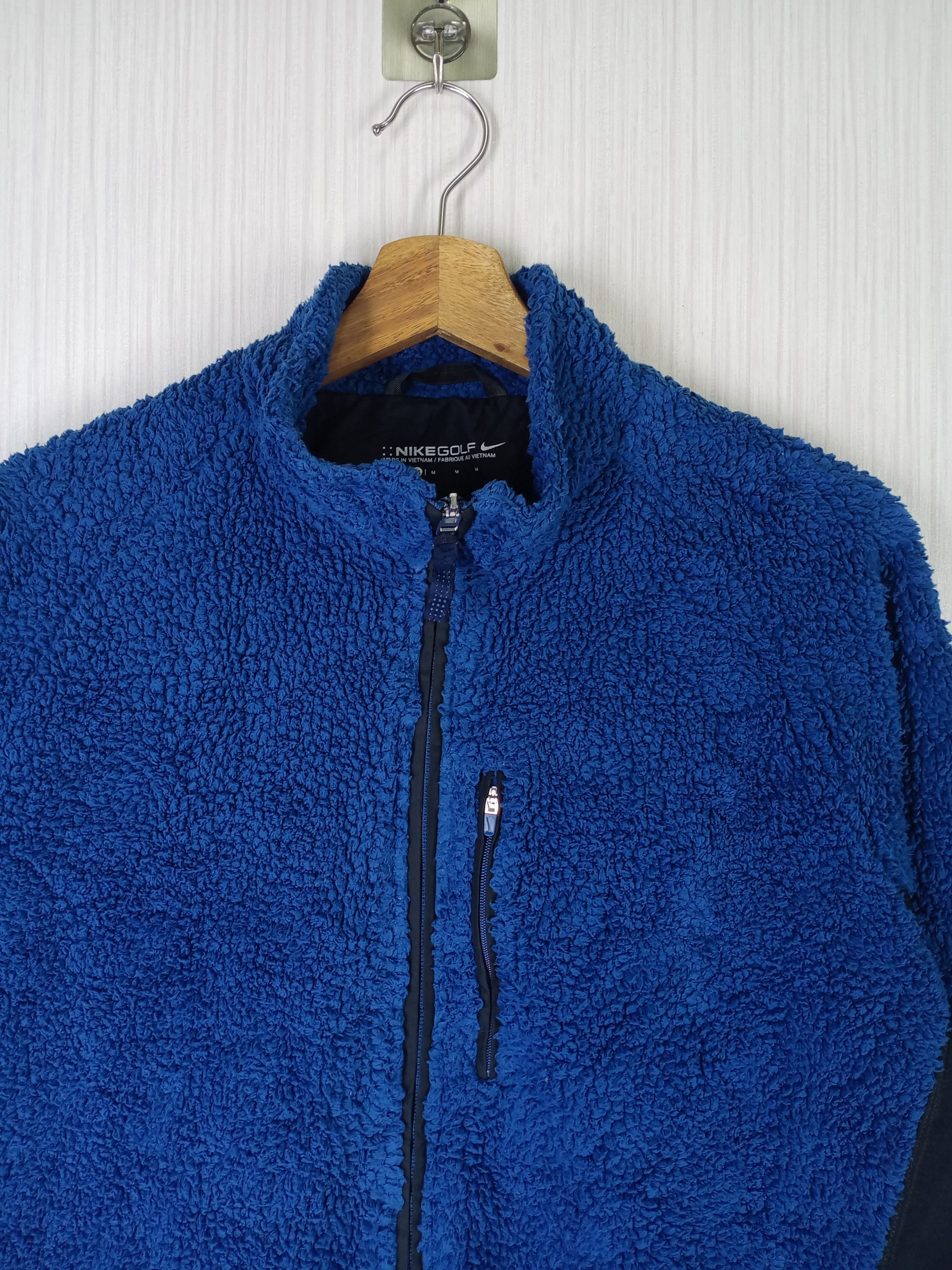 Nike × Vintage Vintage Nike Golf Sherpa Fleece Jacket Size US M / EU 48-50 / 2 - 1 Thumbnail