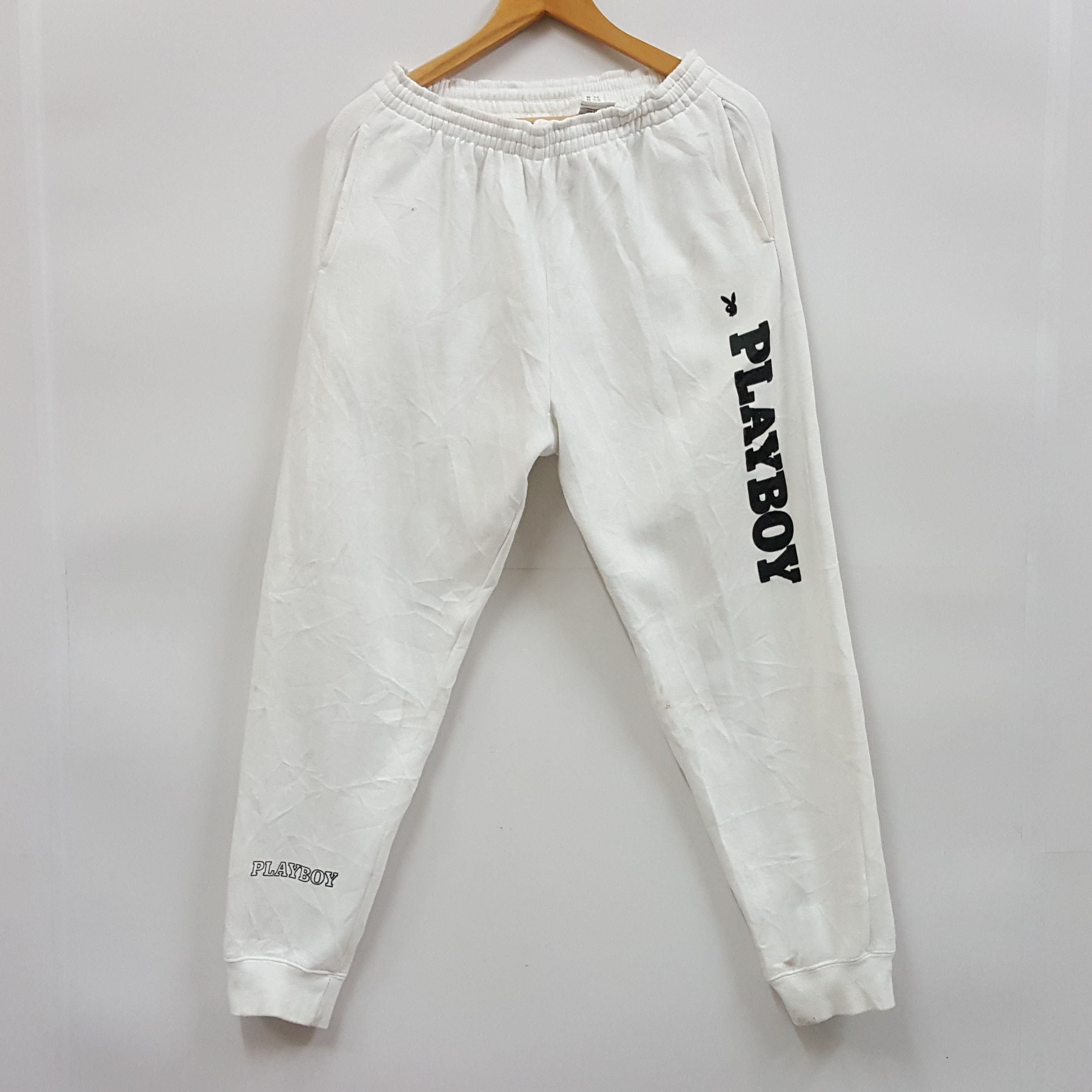 Playboy Vintage PLAYBOY nice design white sweatpants Grailed