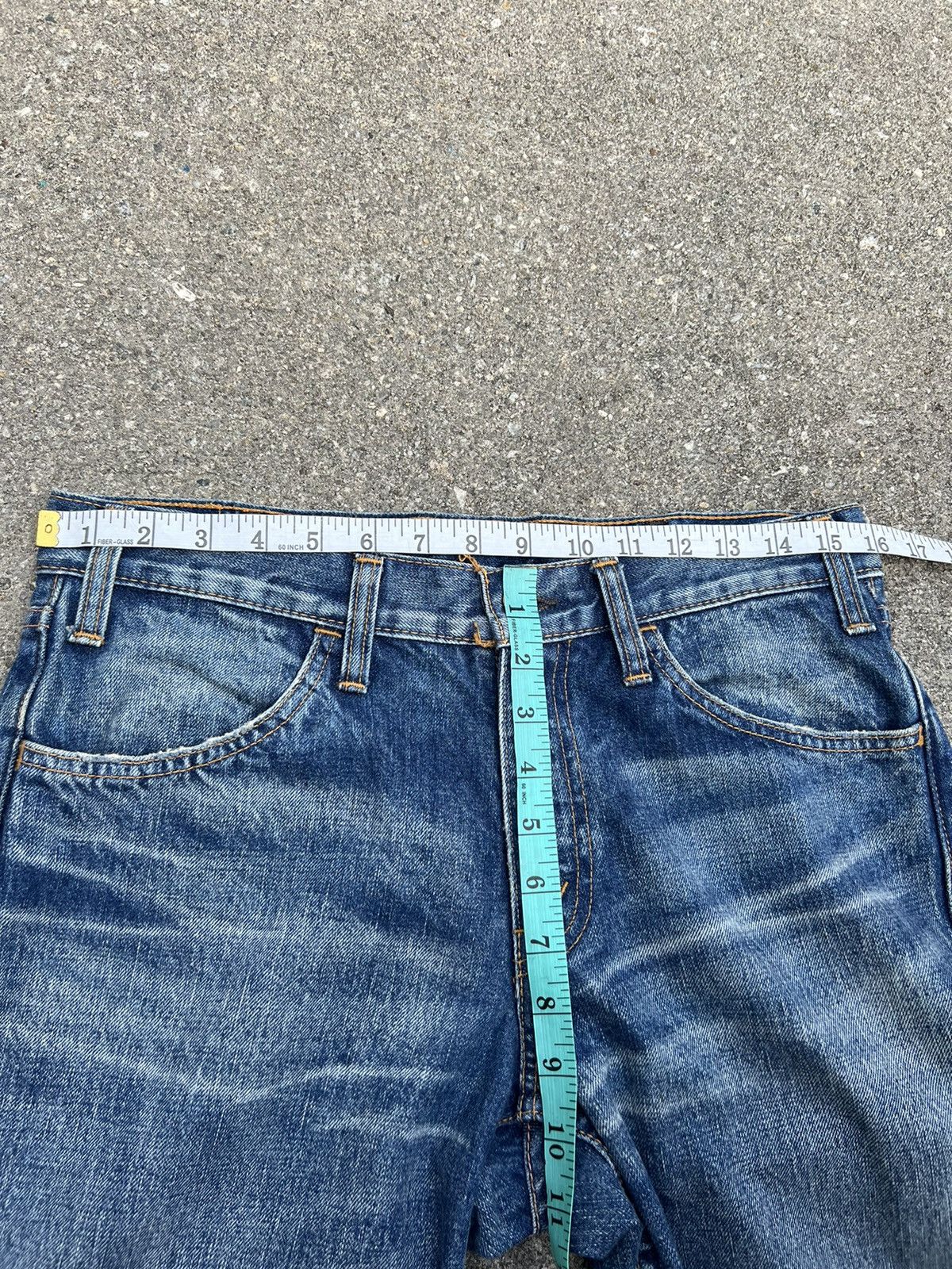 Freewheelers × The Flat Head × The Real McCoy's Hipsters Reunion 646 Distress Fade Blue Denim Flare Jeans Size US 31 - 2 Thumbnail