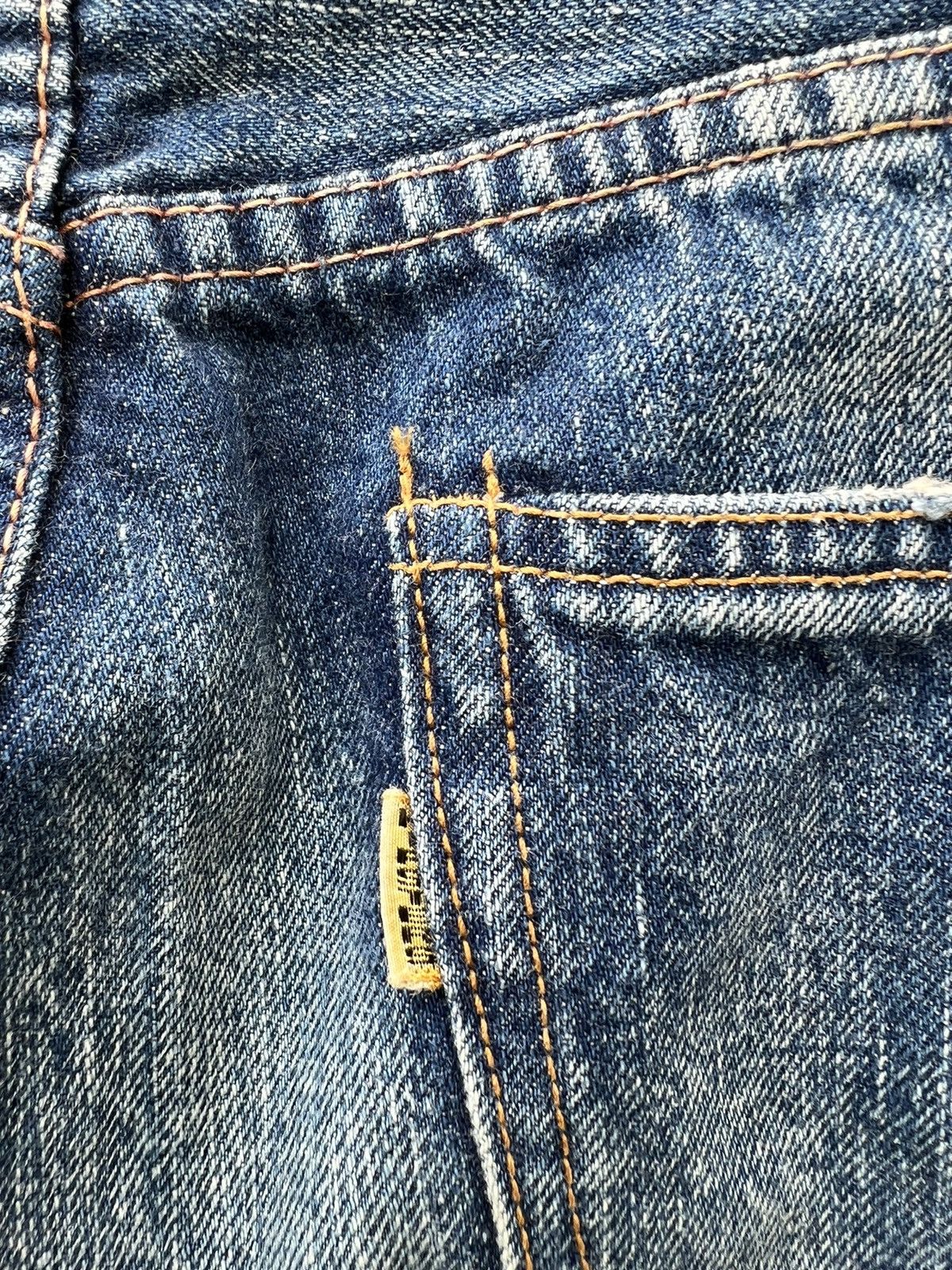 Freewheelers × The Flat Head × The Real McCoy's Hipsters Reunion 646 Distress Fade Blue Denim Flare Jeans Size US 31 - 20 Thumbnail
