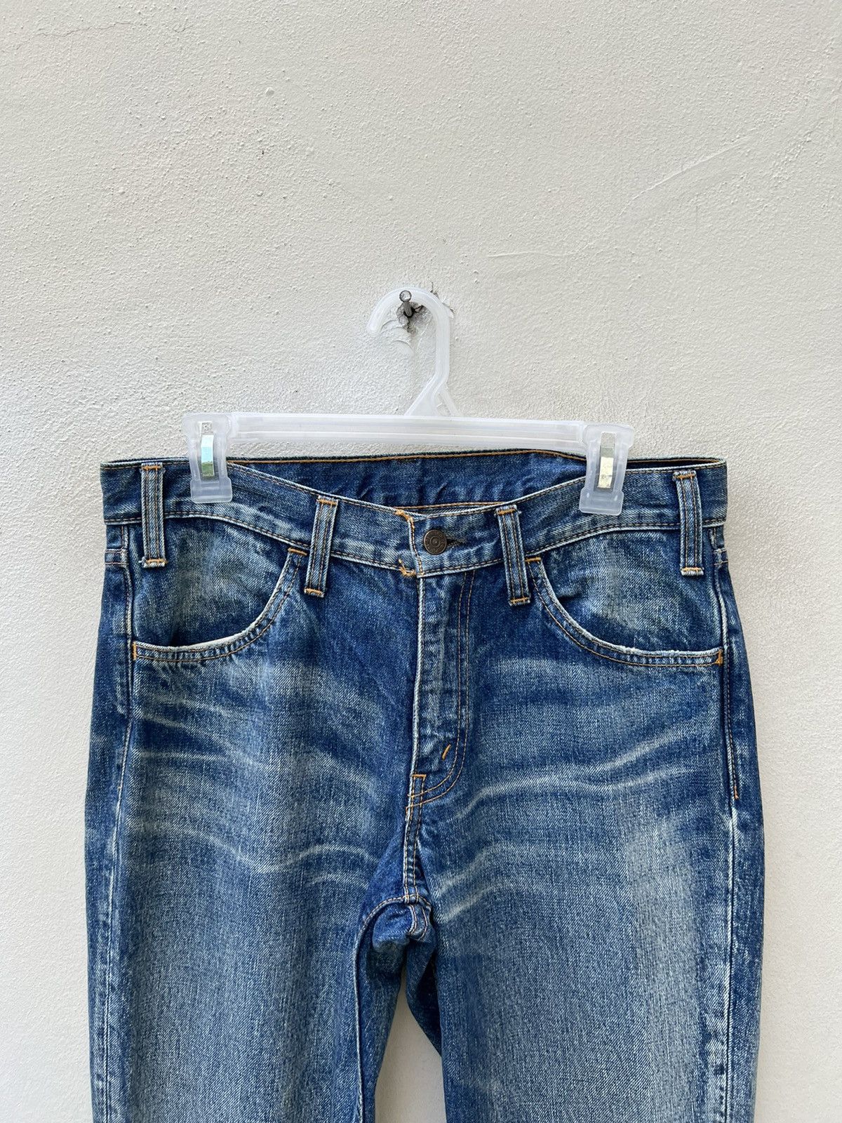 Freewheelers × The Flat Head × The Real McCoy's Hipsters Reunion 646 Distress Fade Blue Denim Flare Jeans Size US 31 - 7 Thumbnail