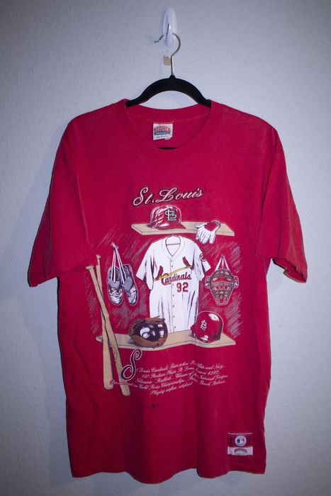 Vintage St Louis Cardinals MLB Baseball Made in USA S/S Red T-Shirt - Men's  XL