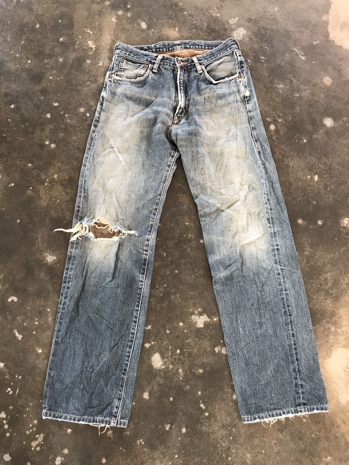 Vintage Edwin 505X Selvedge Denim Jeans Distressed