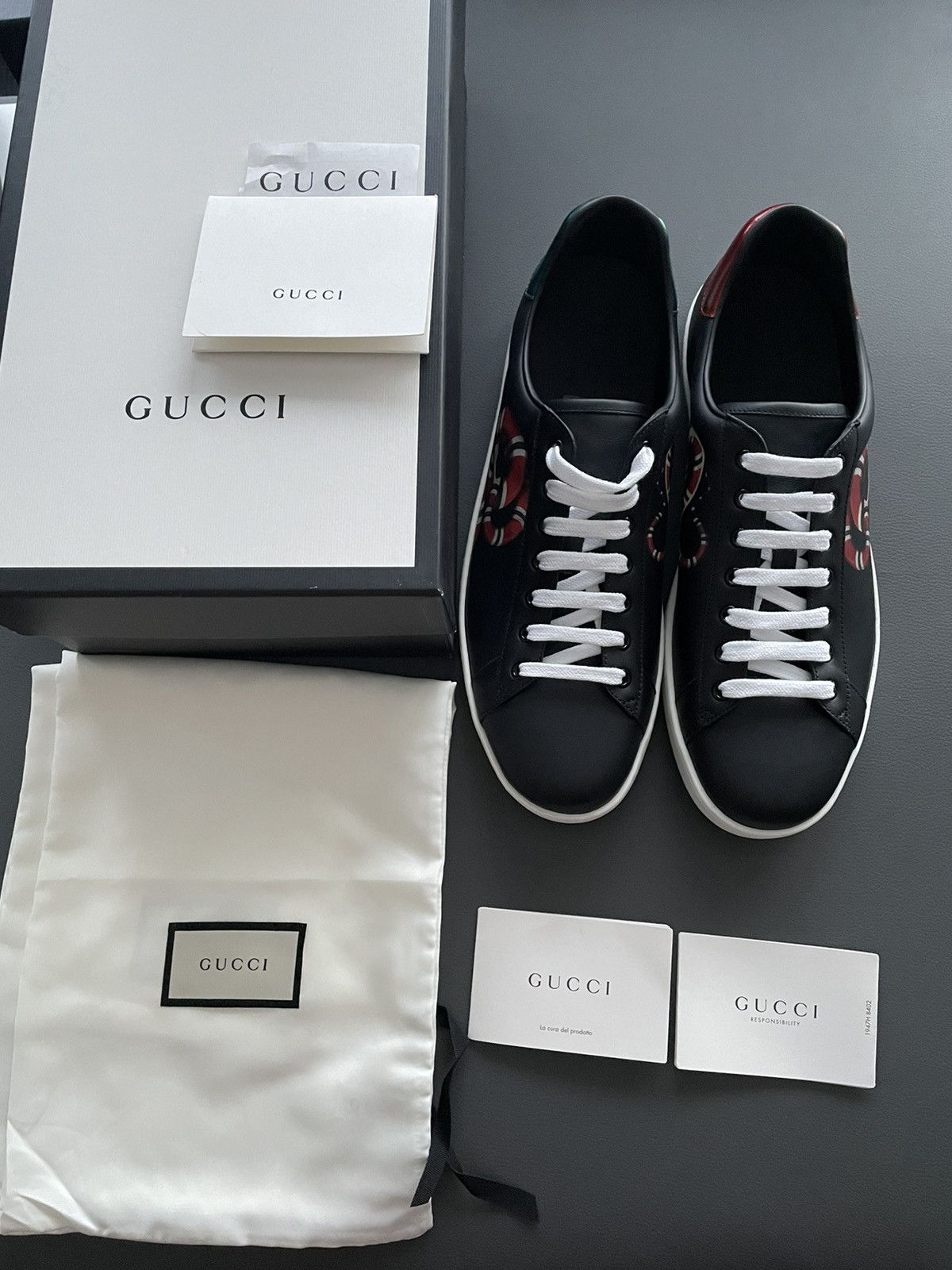 Gucci Super Rare Brand NEW Sold Out King Snake ACE Leather Sneaker Size US 7.5 / EU 40-41 - 14 Thumbnail