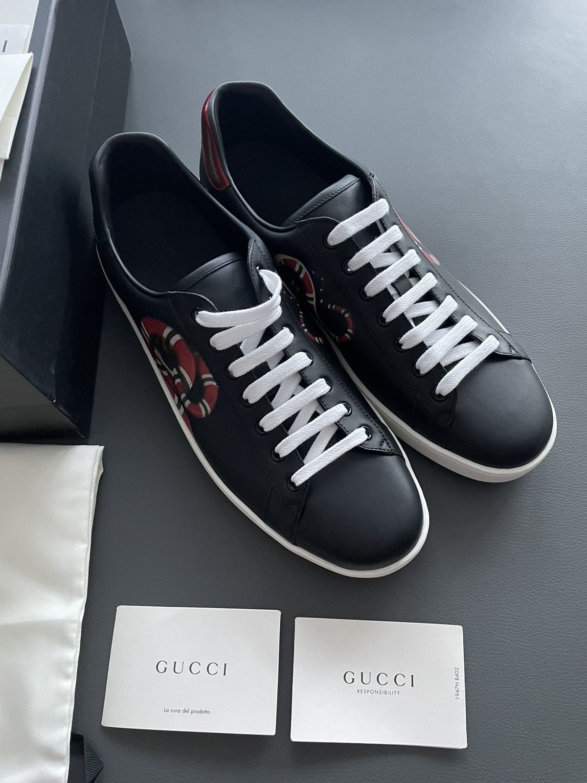 Gucci Super Rare Brand NEW Sold Out King Snake ACE Leather Sneaker Size US 7.5 / EU 40-41 - 16 Thumbnail