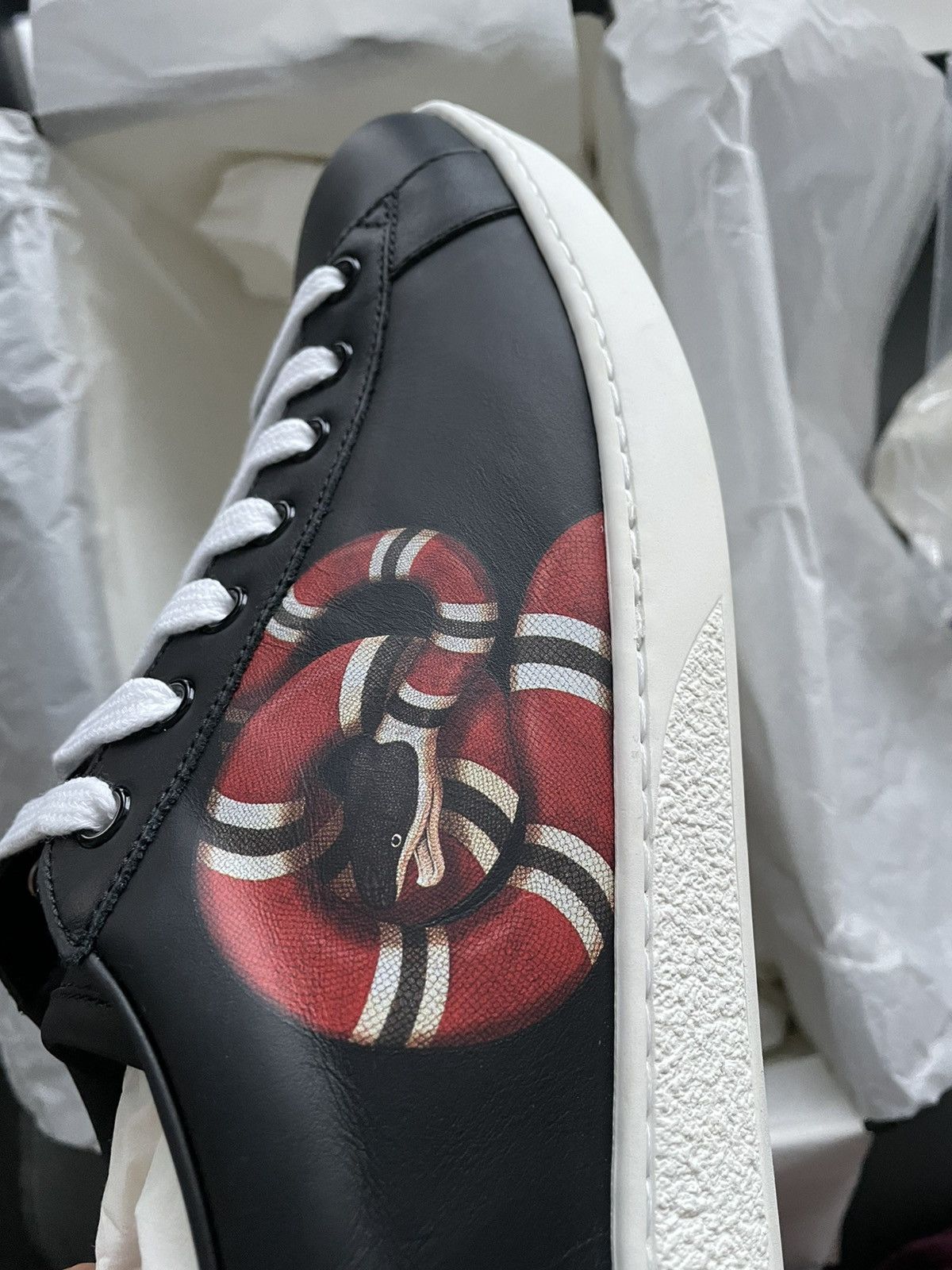 Gucci Super Rare Brand NEW Sold Out King Snake ACE Leather Sneaker Size US 7.5 / EU 40-41 - 11 Thumbnail