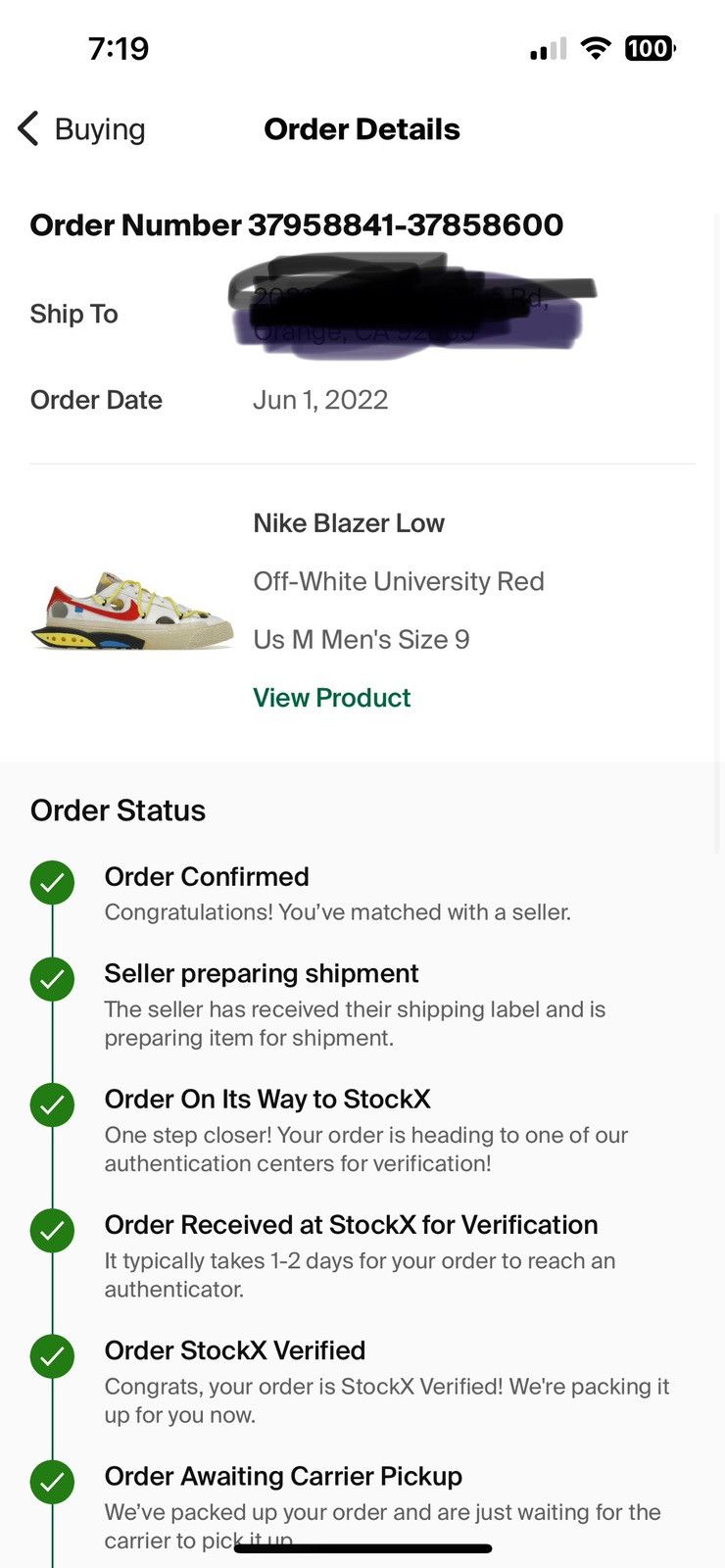 Nike × Off-White Off White Nike Blazer Low University Red Size US 9 / EU 42 - 10 Thumbnail