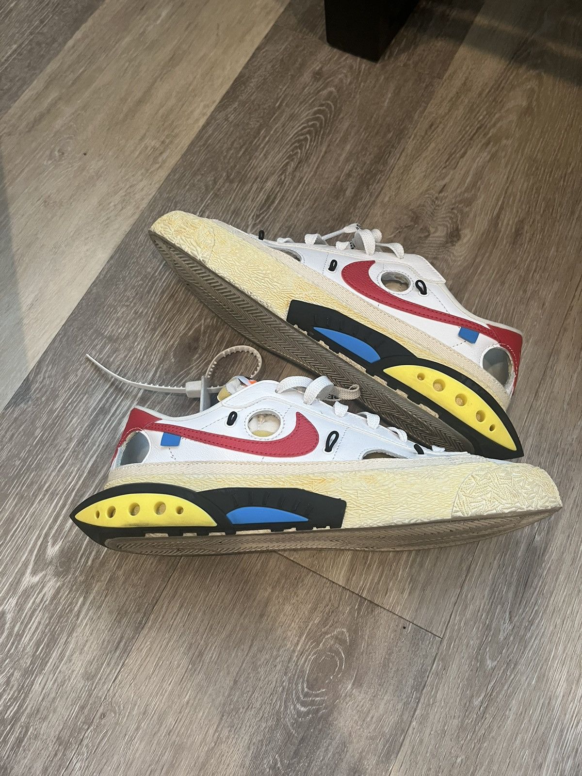 Nike × Off-White Off White Nike Blazer Low University Red Size US 9 / EU 42 - 3 Thumbnail