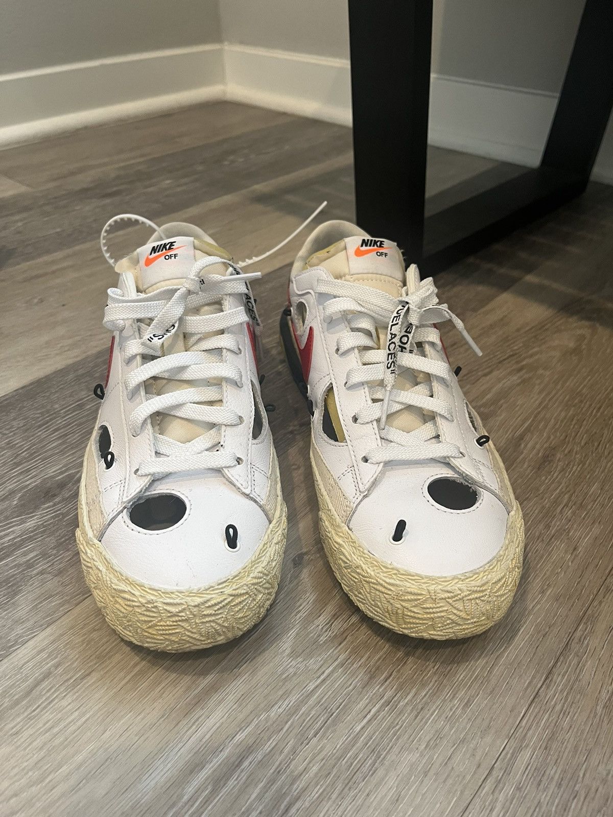 Nike × Off-White Off White Nike Blazer Low University Red Size US 9 / EU 42 - 2 Thumbnail