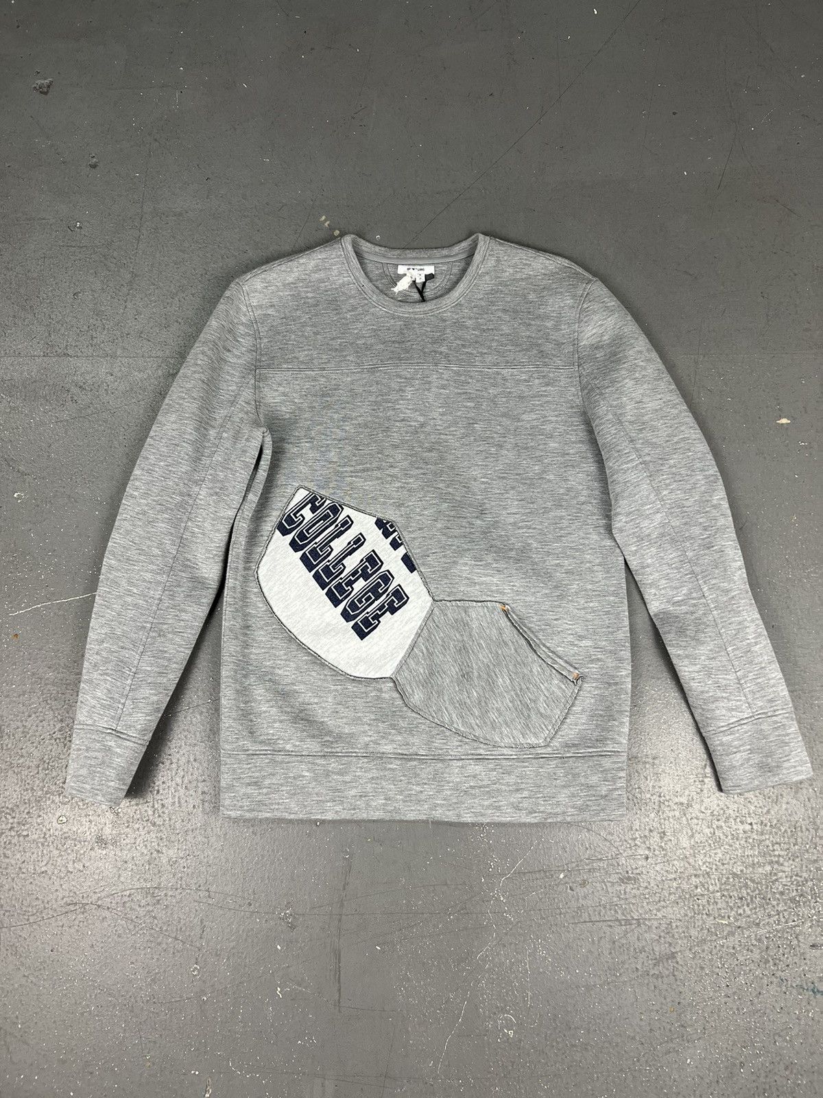 image of Helmut Lang College Crewneck Size Small in Grey, Men's