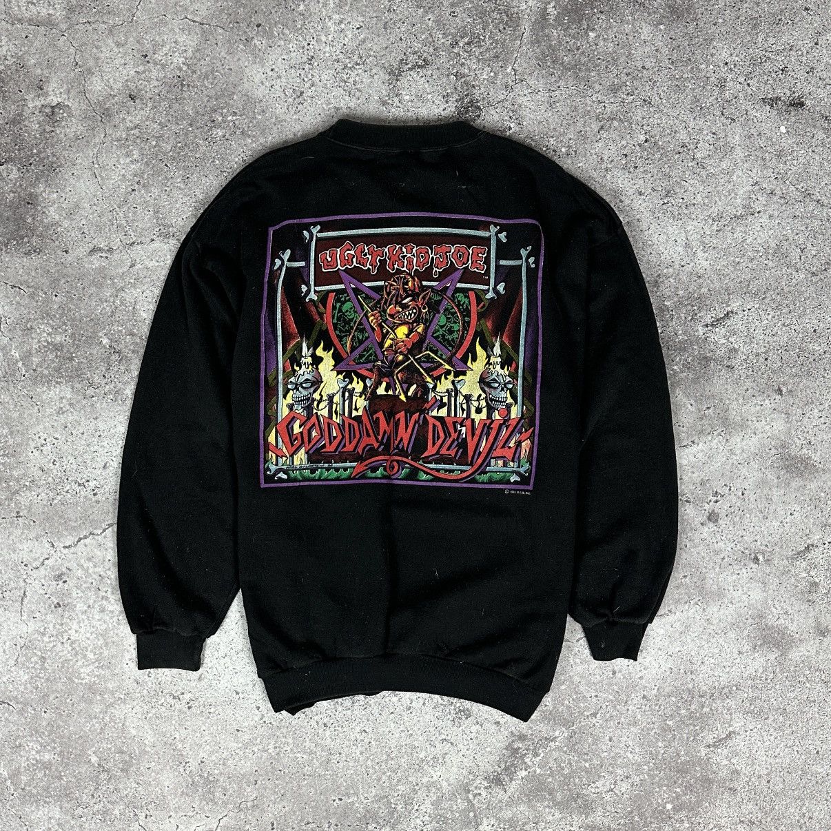 Band Tees Vintage 90s Ugly Kid Joe Goddamn Deviz sweatshirt 1993 rock Size US XL / EU 56 / 4 - 1 Thumbnail