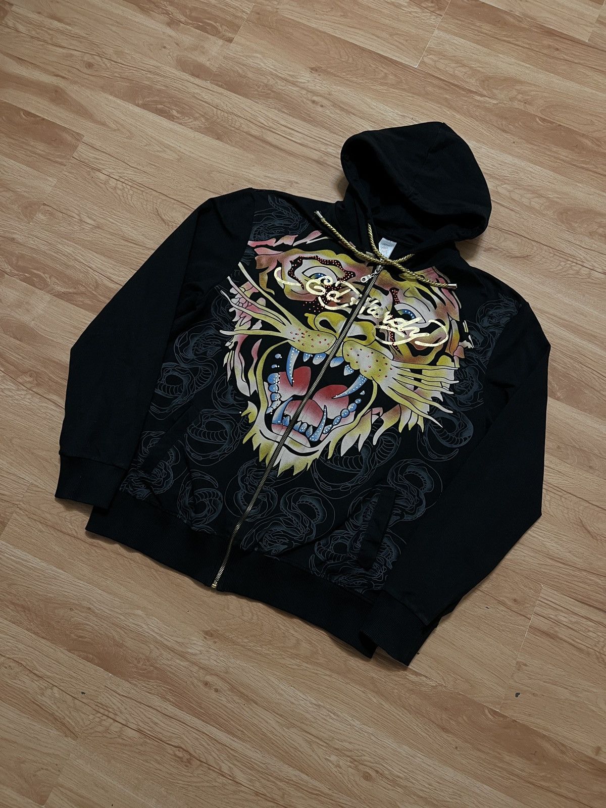 🐅Ed Hardy zip up hoodie by Christian Audigier tiger print