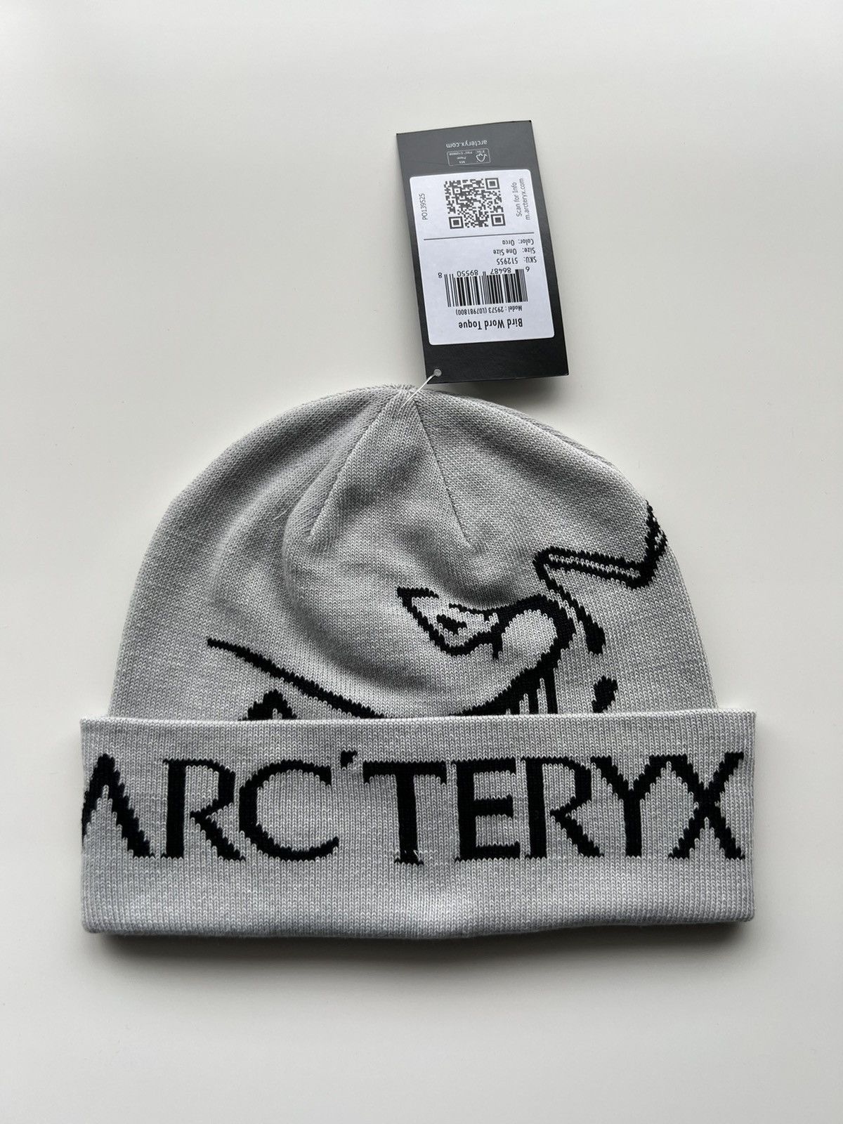 Arc'Teryx Arcteryx Bird Word Toque Beanie - Orca grey black NWT