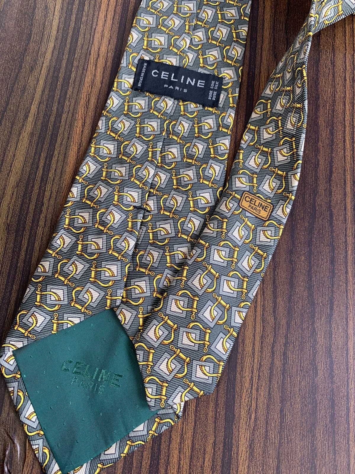 Celine Celine Silk Neck Tie Size ONE SIZE - 2 Thumbnail